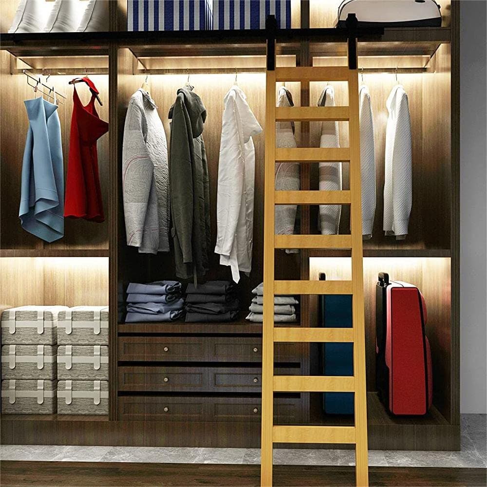 8FT Sliding Ladder Hardware Kit (Black, Carbon Steel, Heavy Duty)