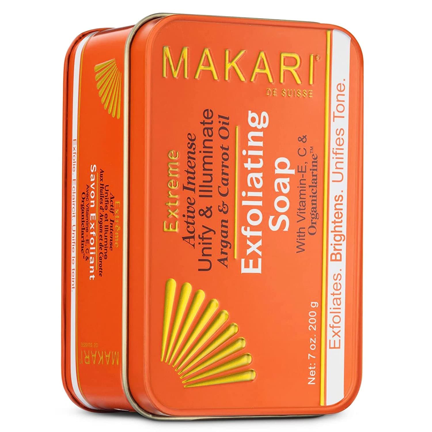 Extreme Active Intense Argan & Carrot Oil Exfoliating Soap (7 oz) | Radiance-Boosting Bar | With Apricot Seed Extract & Vitamins C & E | Helps Reveal Smoother-Looking Skin