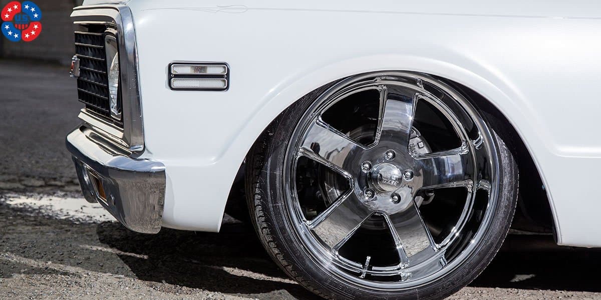 22" Inch US Mags Hustler Chrome Wheels Rims | Set of 4 | Includes Free Wheel Club LA T-Shirt | Fits Chevy Ford Pontiac Cadillac Buick Dodge BMW