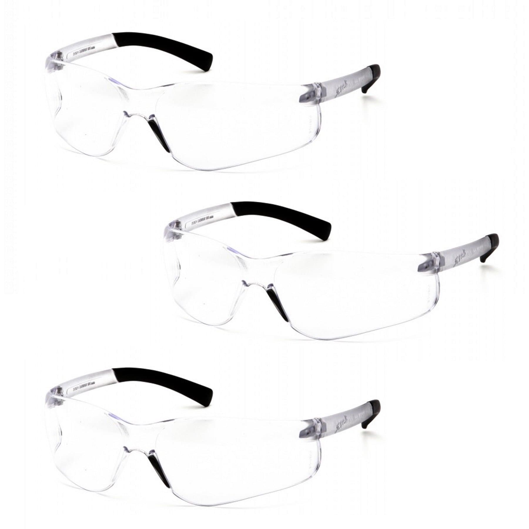 Ztek Bifocal Reader Safety Glasses with Clear Lens S2510R20 (3 Pair) (+2.0 Lens)