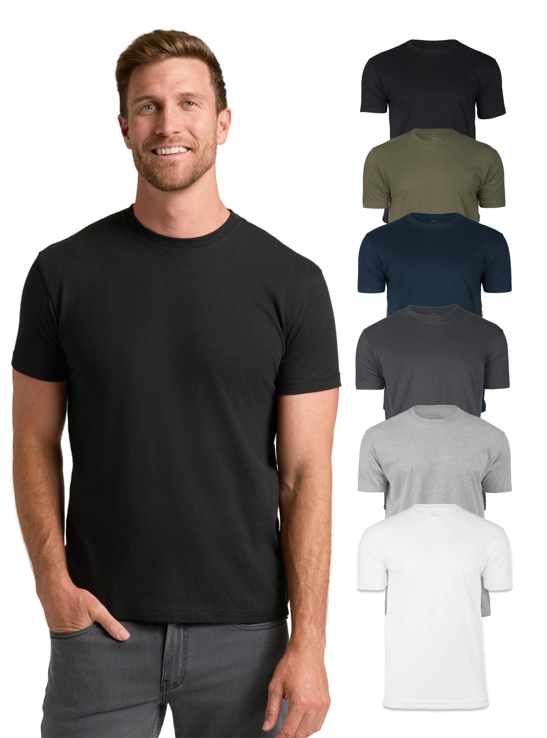 mens Short Sleeve Classic Crew T-Shirt (pack of 6)