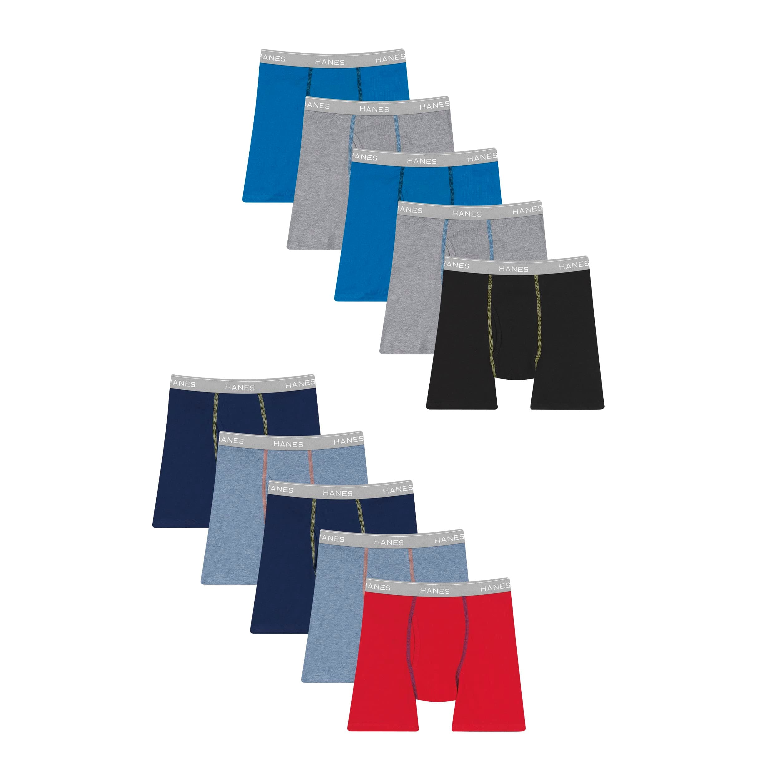 Boys' and Toddler Comfort Flex Waistband Boxer Briefs Multiple Packs Available (Assorted/Colors May Vary)