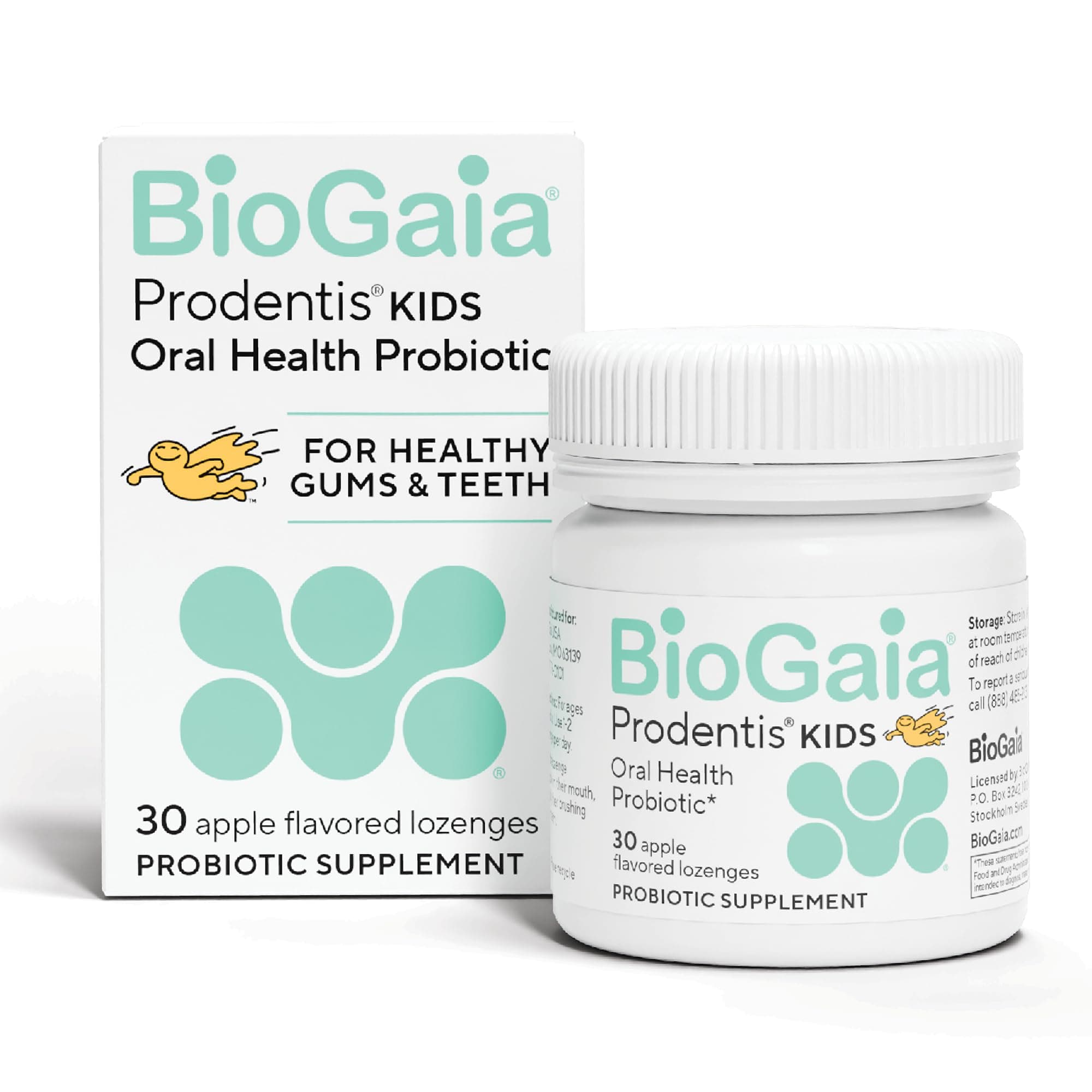 BioGaia Prodentis Kids Probiotic for Oral Health I Apple-Flavored I Healthy Teeth & Gums I Plus Fresh Breath I Defend Against Dental Problems | Oral Care for Kids | Dental Probiotic I 30 Lozenges