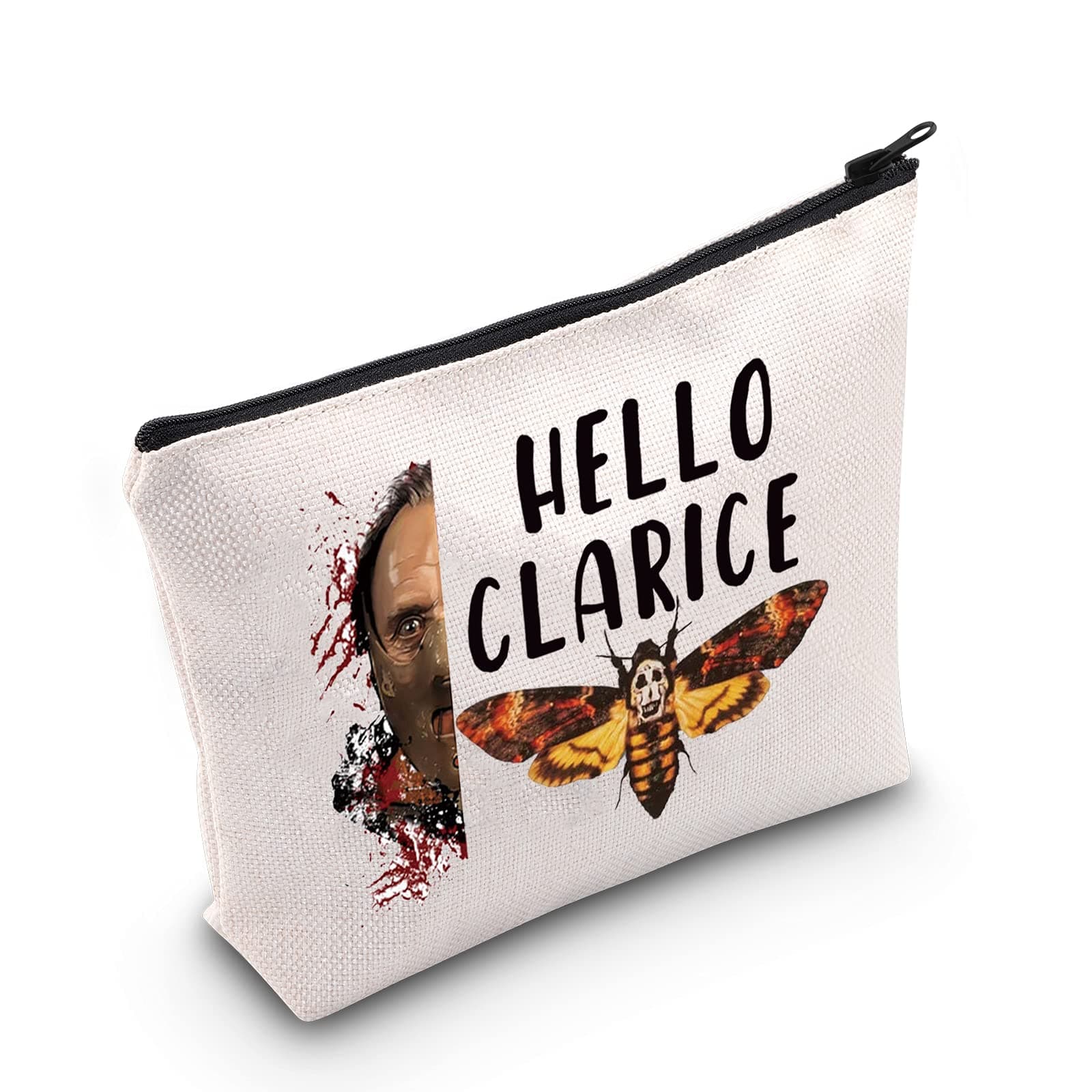LEVLO Horrible Movie Cosmetic Bag Hannibal Fans Gift Hello Clarice Makeup Zipper Pouch Bag For Women Girls(Hello Clarice)