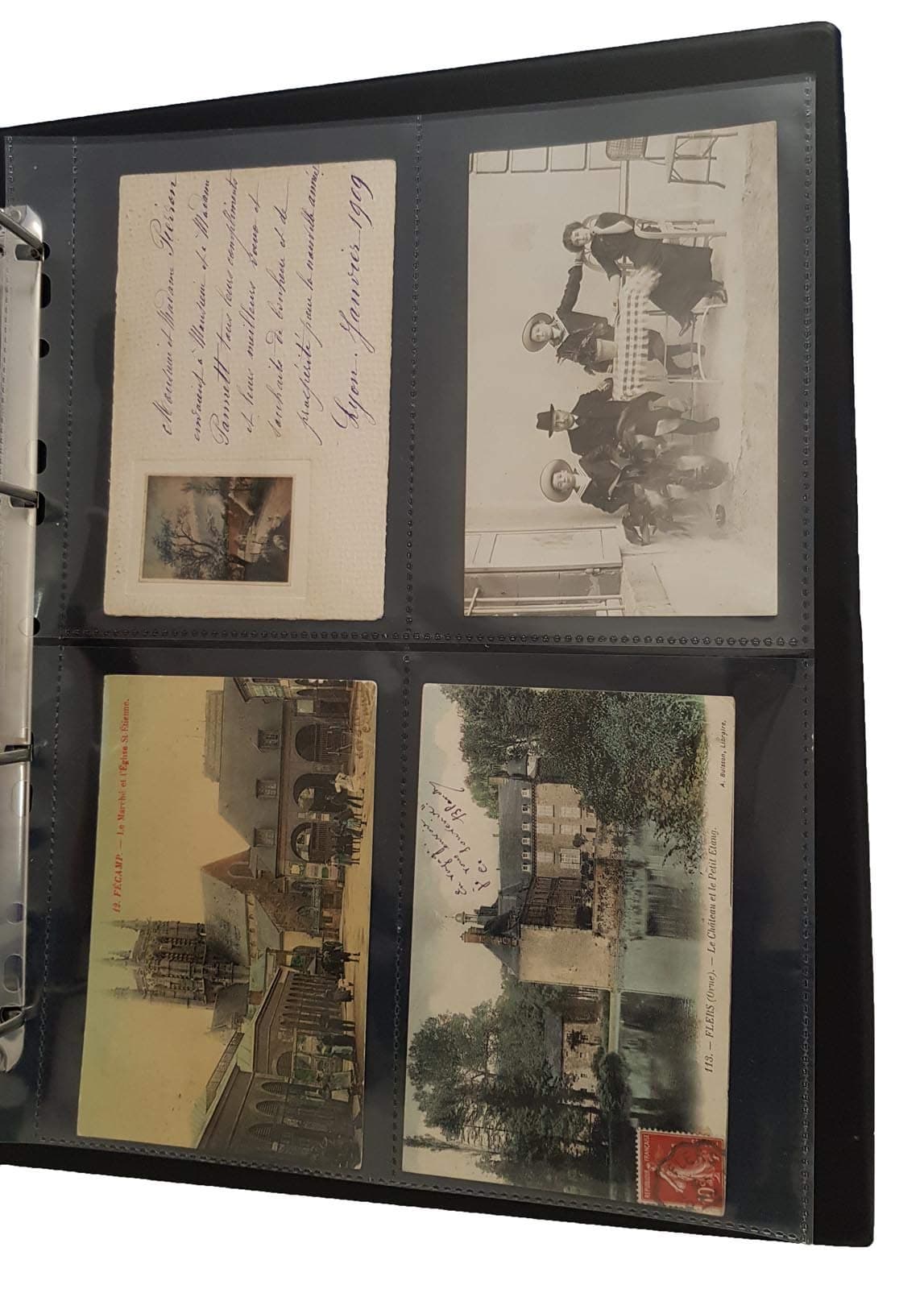 A4 Clear Acid Free Archival Postcard Sleeves for Ring Binder Albums - 4 Pockets per Page (10 Pack)