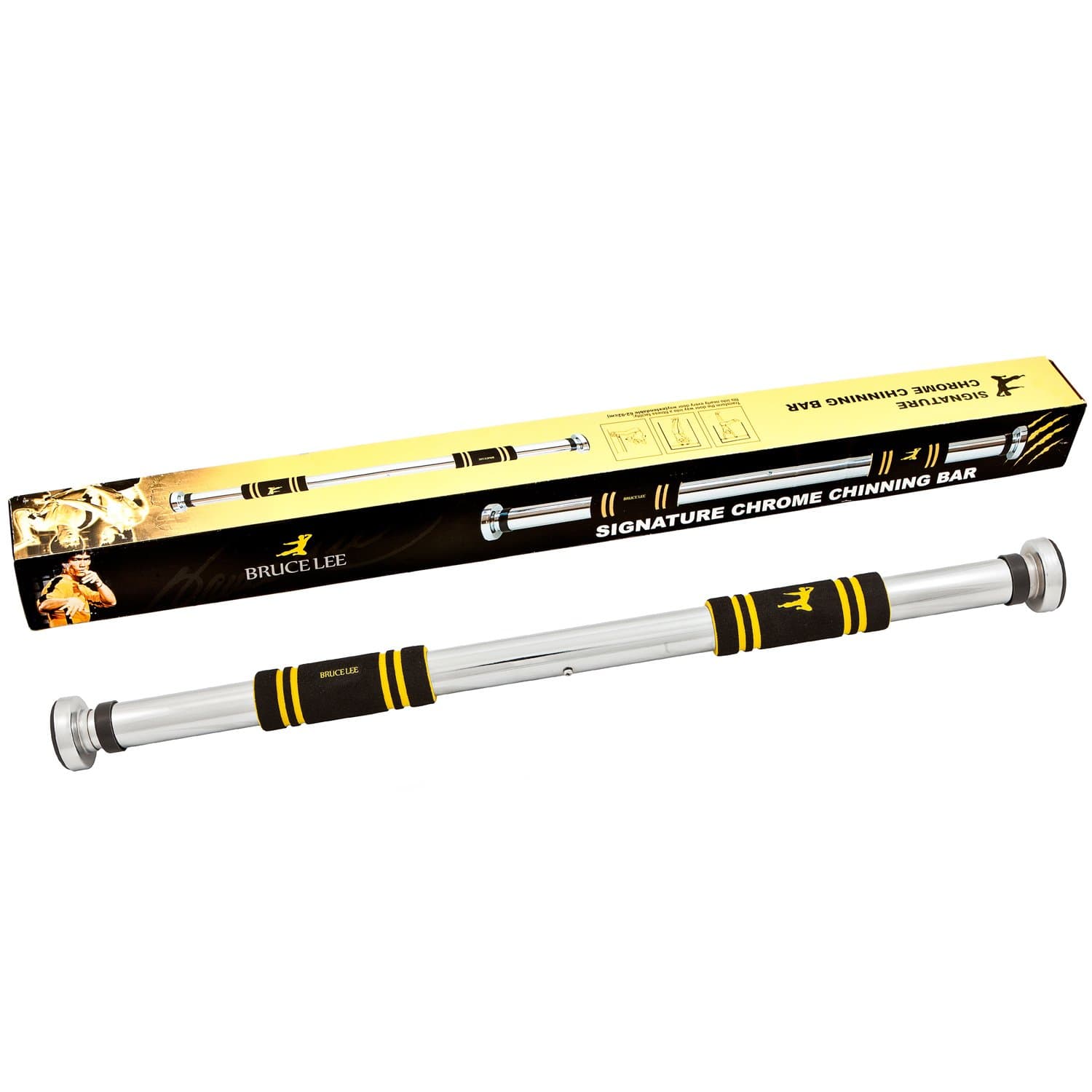 Marcy Bruce Lee Signature Pull Up Bar - Yellow/Black/Silver, One Size