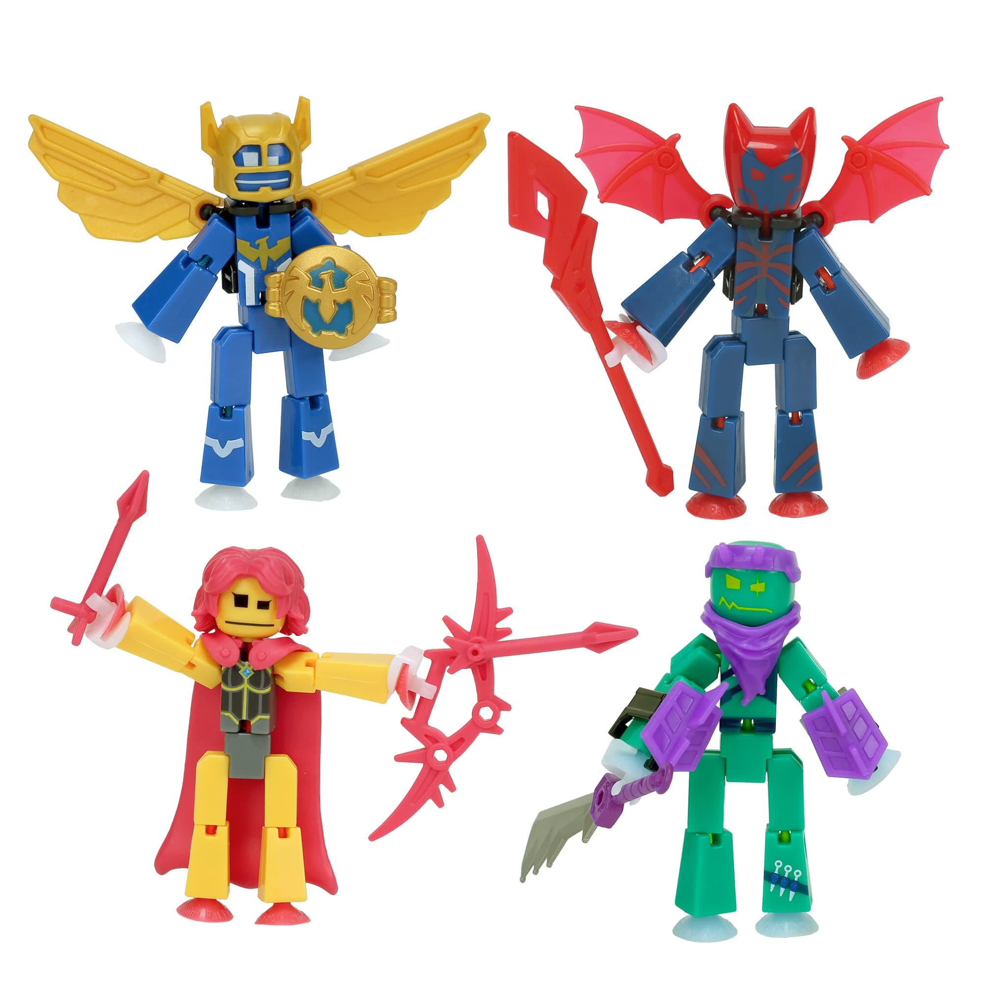 StikBot Legendz Series 1 - Includes Valor, Ruebell, Dominus and Raze Oni - Collectible Action Figures and Accessories, Stop Motion Animation, Ages 4 and Up