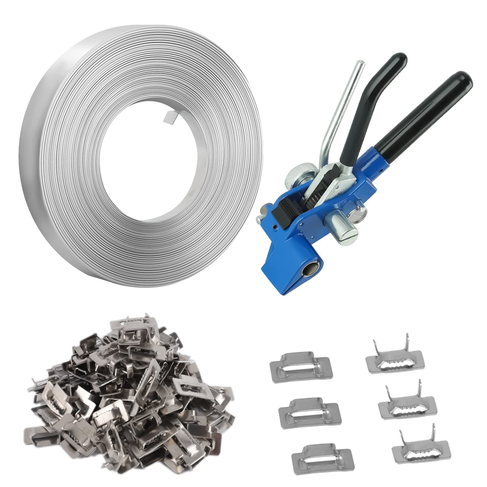 Stainless Steel Strapping Banding Tool- YMOBBU Metal Banding Strapping Tool Metal Pallet Strapping Kit
