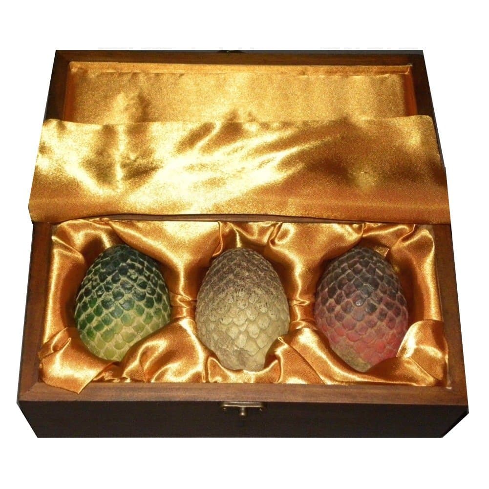 Artisan Designs Game Thrones Dragon Egg Replica Set Wooden Box EE Exclusive