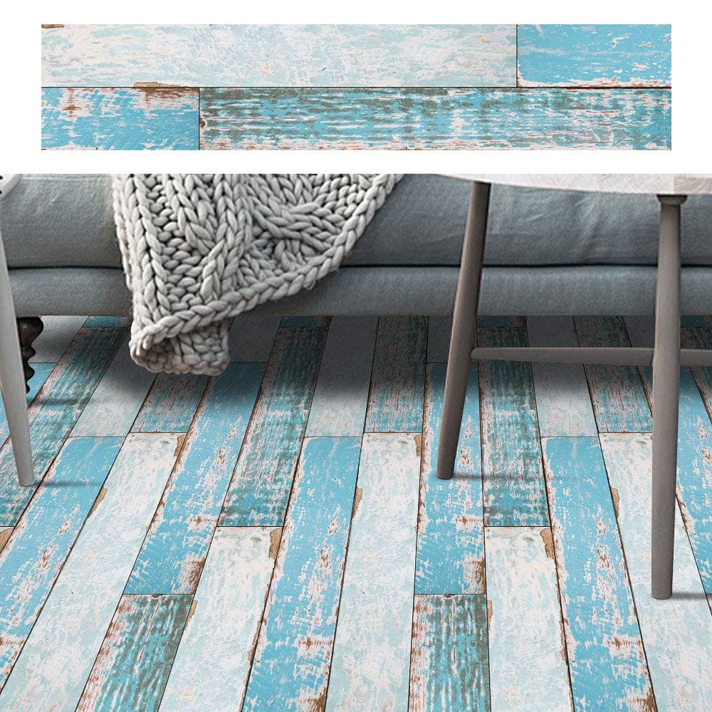 Springdoit DIY Wood Grain self-Adhesive Floor Tile Sticker, 20 * 200cm Creative 1 roll Floor Decoration Background Sticker (#7)