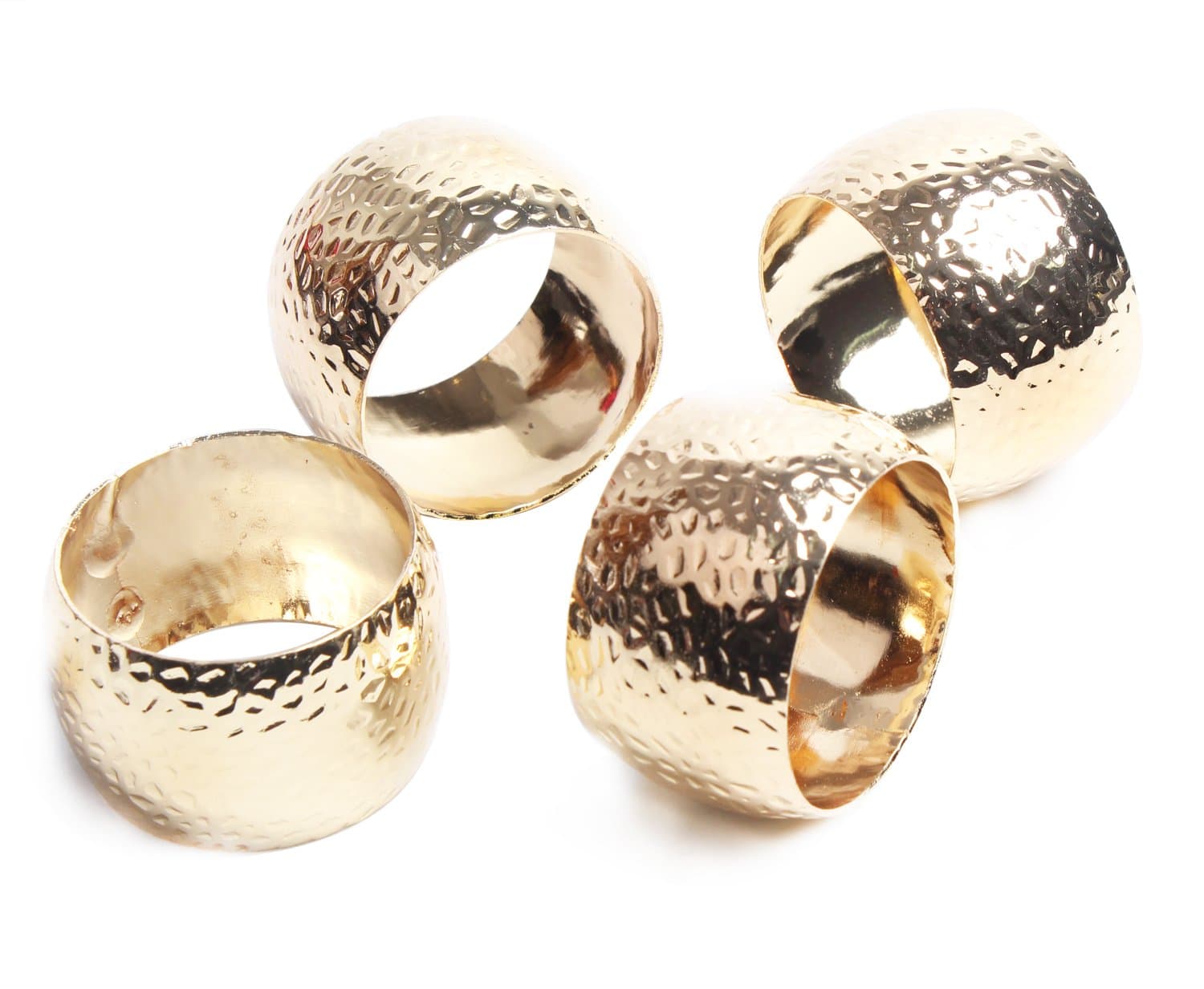 Napkin Ring for Weddings Dinners Parties or Everyday Use Set of 4 (Gold)