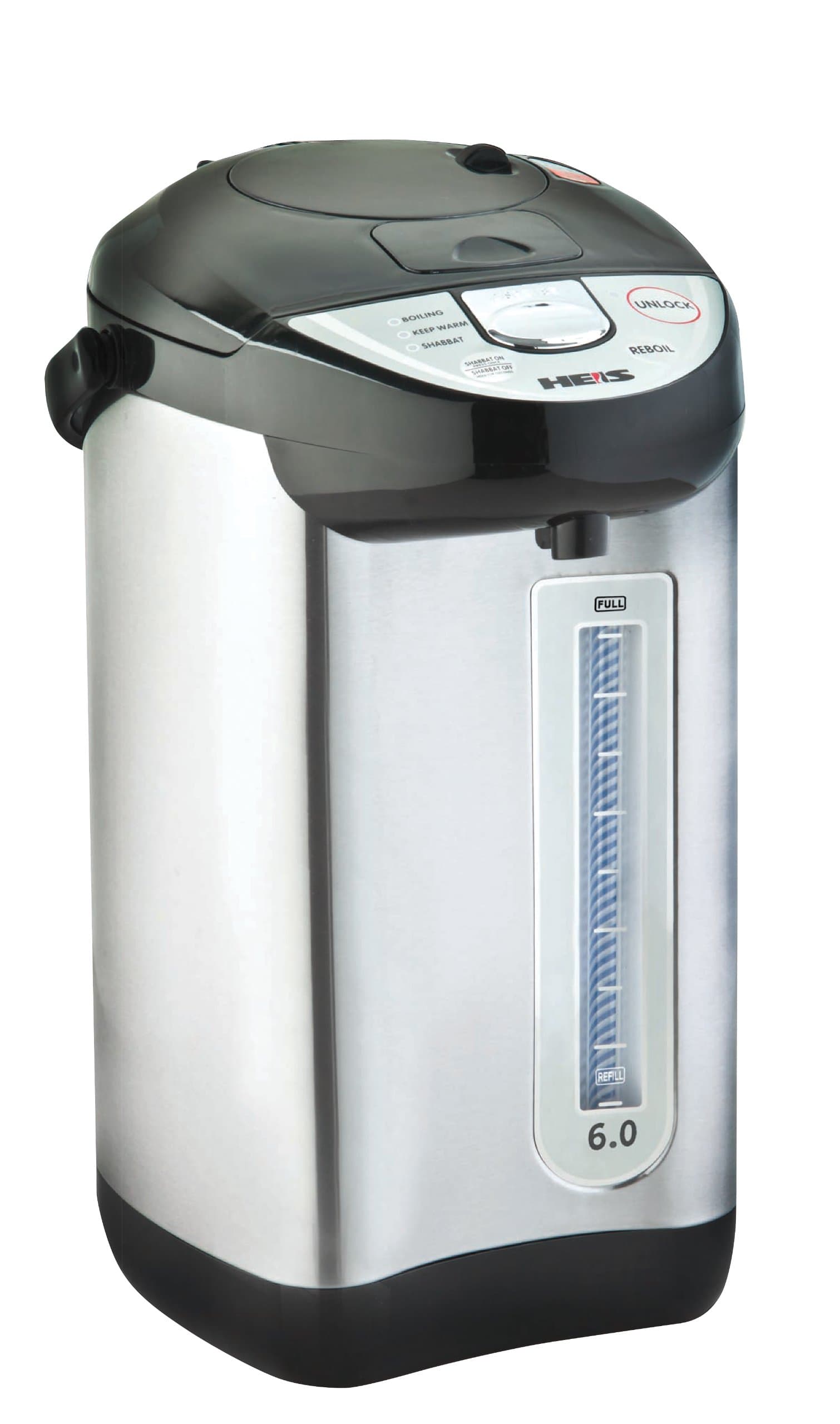 Heis HP9500 6-Quart Hot Water Dispenser, with Auto & Manuel Water Dispenser, Stainless Steel, with Shabbos Mode 110/120V