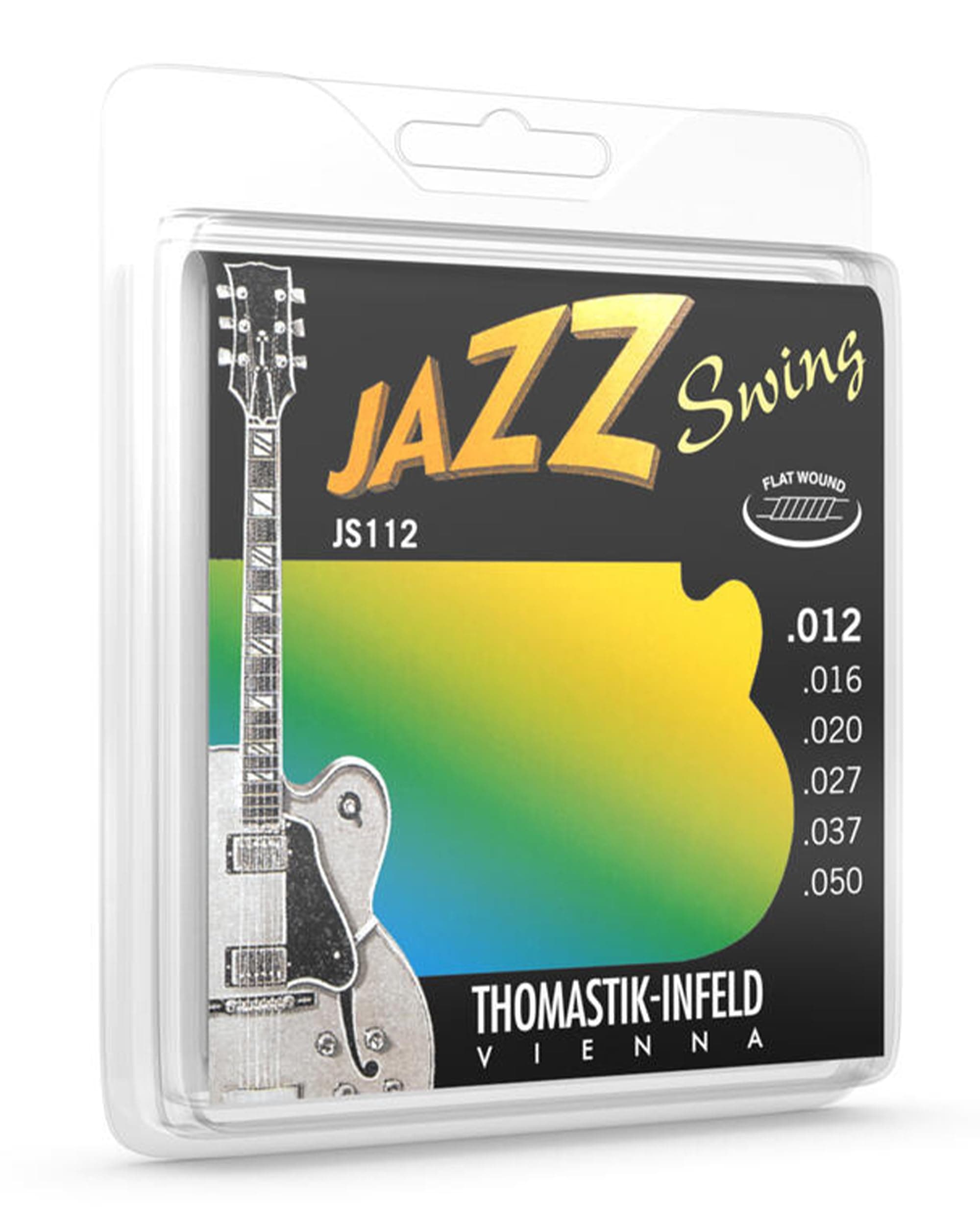 Jazz Swing Guitar Accessory - Flatwound Acoustic Guitar Strings - For a Rich and Warm Traditional Jazz Sound - Nickel Flat Wounds E, B, G, D, A, E Set