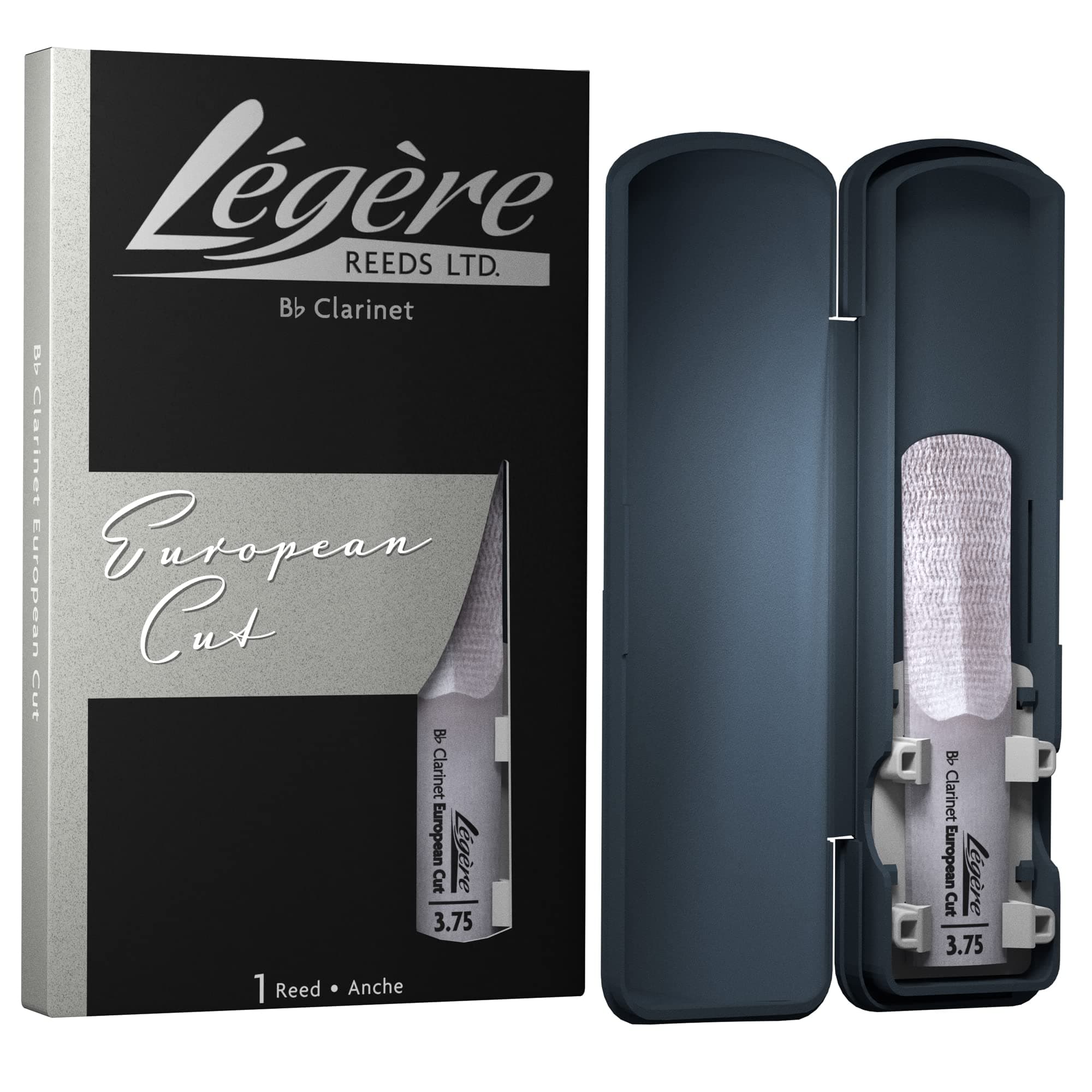 Légère Reeds - Bb Clarinet Reed, European Cut, Strength 3.75 (BBES3.75) - Premium Synthetic Woodwind Reed