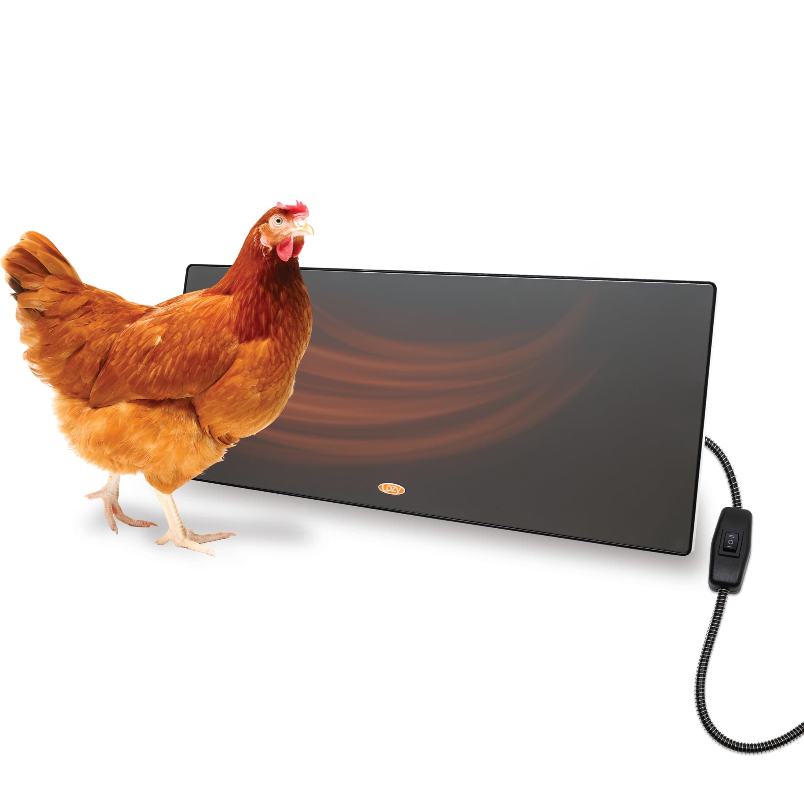 Cozy Products Cozy Coop, Chicken Coop Heater, Flat-Panel Radiant Heater with Thermal Protector, Energy-Efficient, Easy to Install, Ideal for Small Animals, 200 Watts, Black