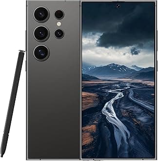 C24 Ultra Unlocked Cell Phones Smartphone Android 13 Phones 8+256GB/6.8" HD Screen/Dual SIM/108MP+48MP Camera/6800 mAh/Built-in Pen (Black)