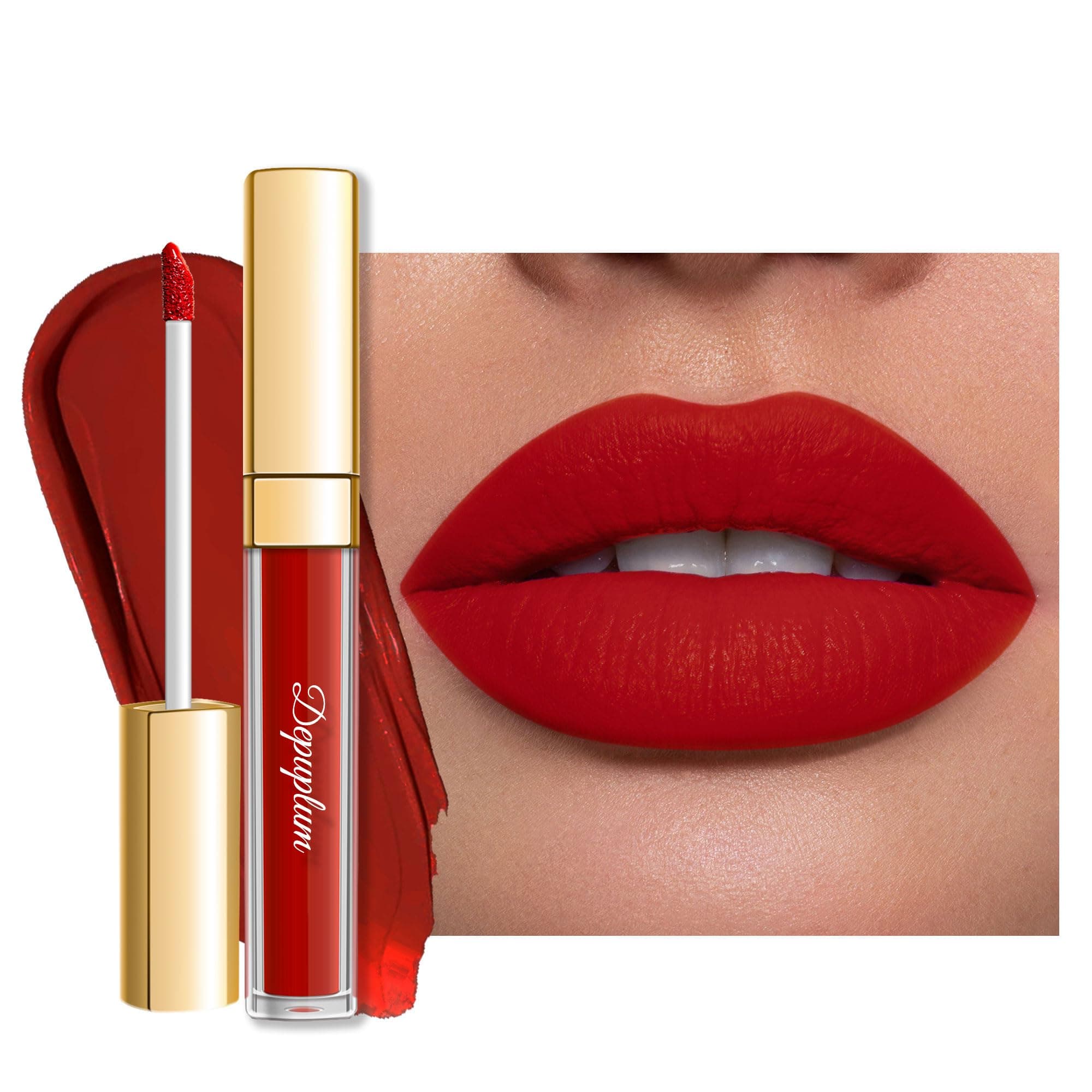 Red Lipstick Matte for Women, Color Stay Long Lasting Lipstick Smudgeproof Liquid Lipsticks, Cruelty Free Lip Color (DM05 Dragon Girl)