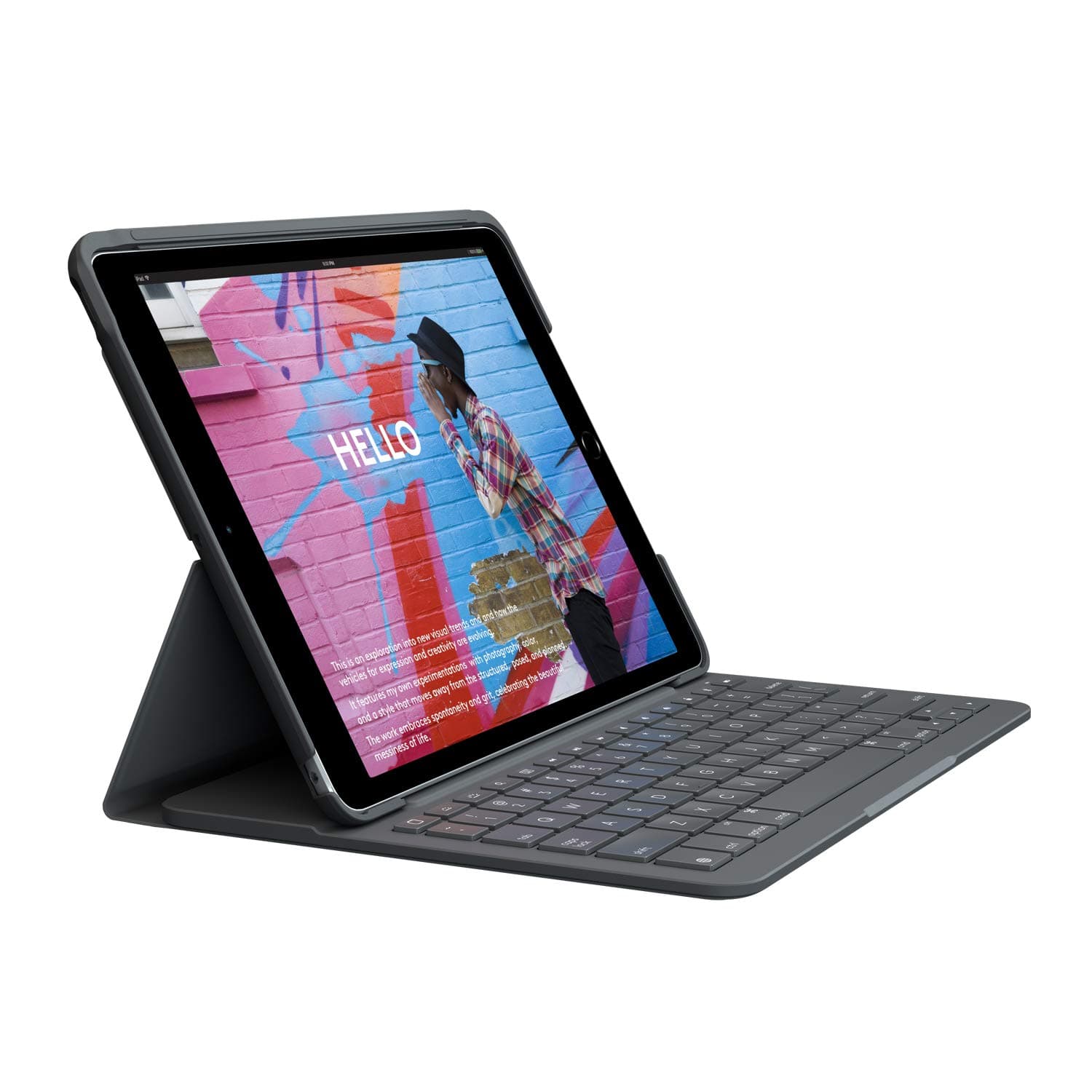iPad (7th, 8th and 9th Generation) Keyboard Case | Slim Folio with Integrated Wireless Keyboard (Graphite)