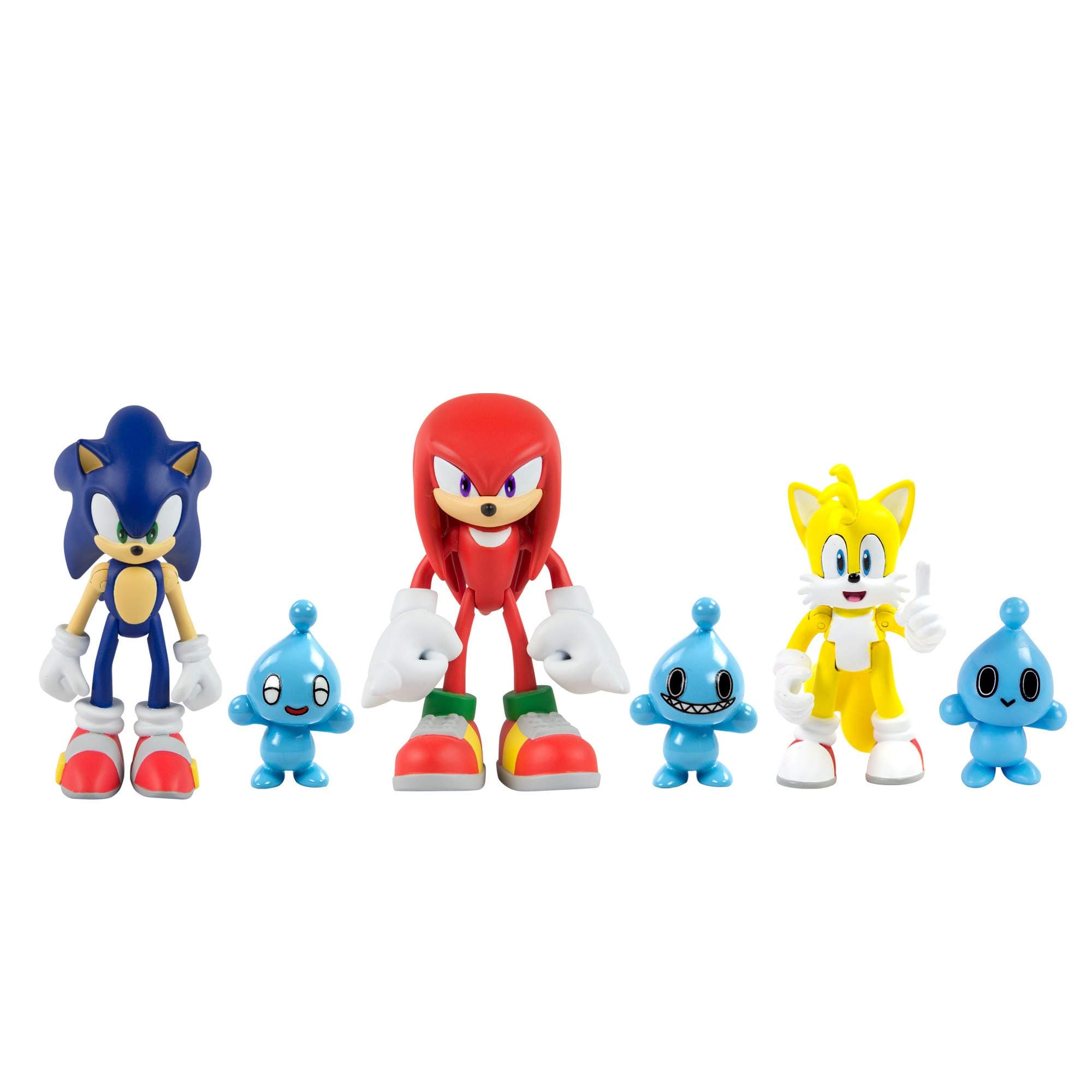 Sonic the Hedgehog Action Figures Ideal Sonic Toys Sonic, Knuckles, Tails, 3 Chao Characters