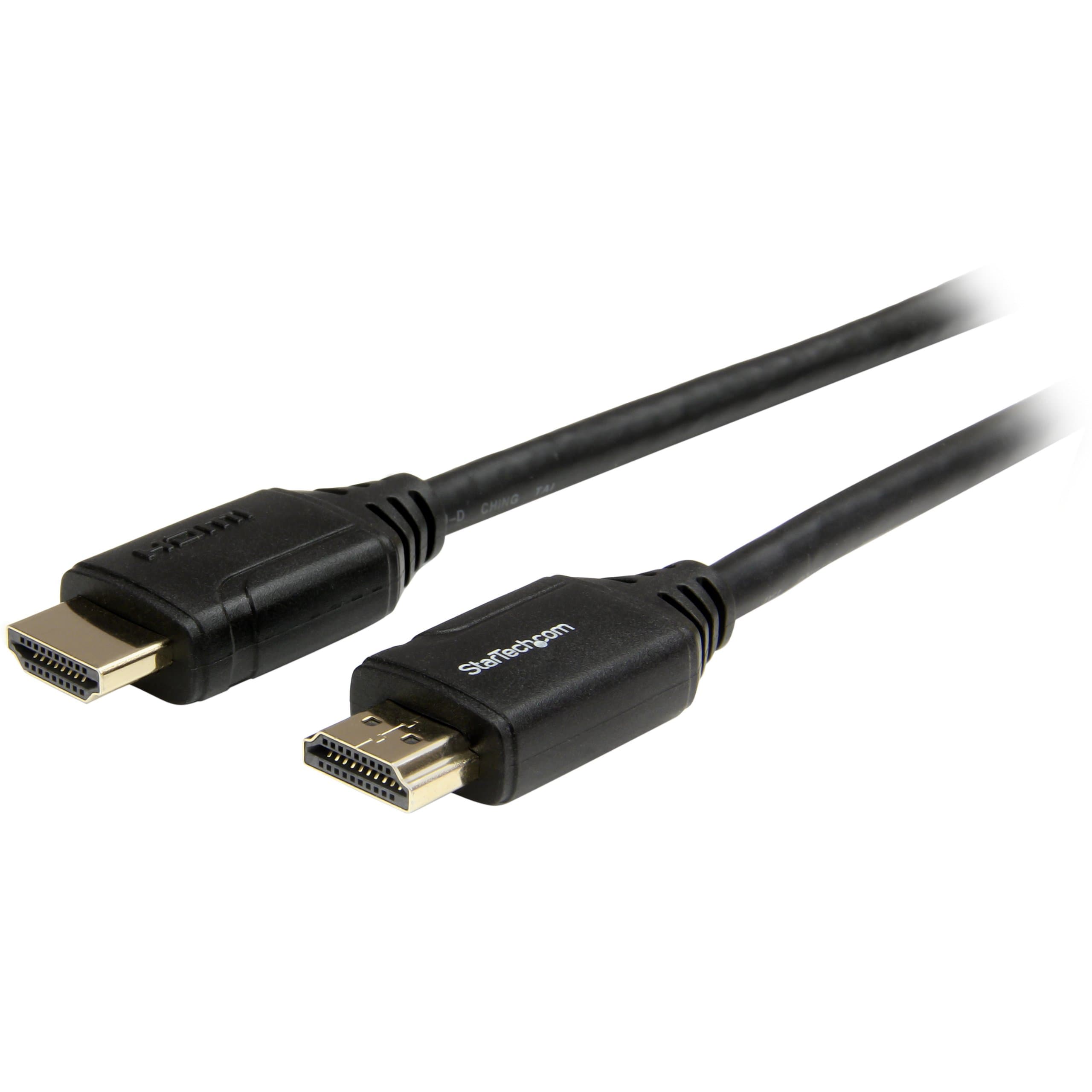 Startech.Com Premium Certified High Speed Hdmi 2.0 Cable With Ethernet - 10Ft 3M - Ultra Hd 4K 60Hz - 10 Feet Hdmi Male To Male Cord - 30Awg (Hdmm3Mp), Black
