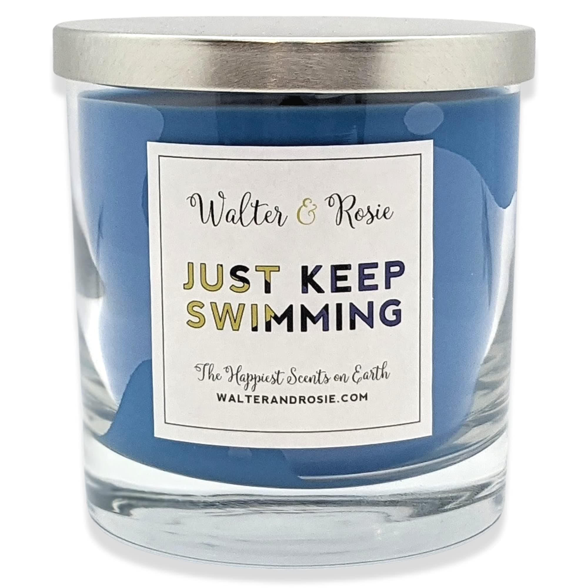 Walter & RosieCandle Co. - Just Keep Swimming 11oz Scented Candle Inspired by Disney Pixar's Finding Nemo - The Happiest Scents on Earth - Soy Blend - Up to 40 Hrs
