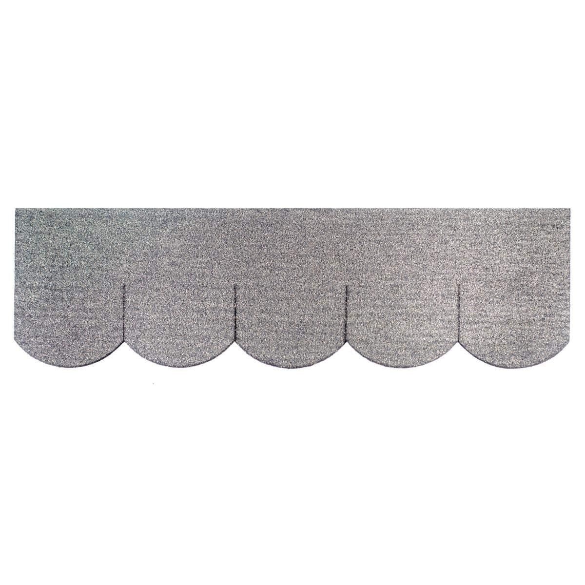 23.419 Miniature Roof Shingles Beaver Tail (100 mm) Grey