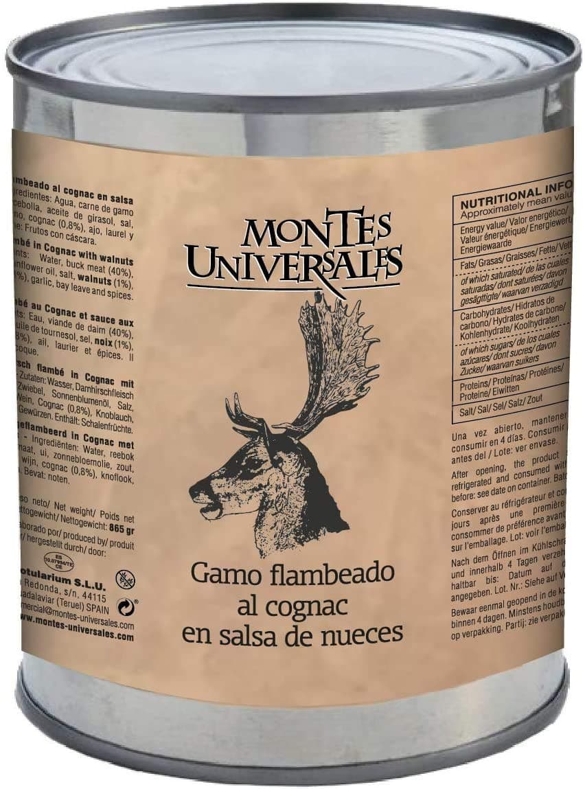 Montes Universales Buck flambée with Cognac in Walnuts Sauce 865 g