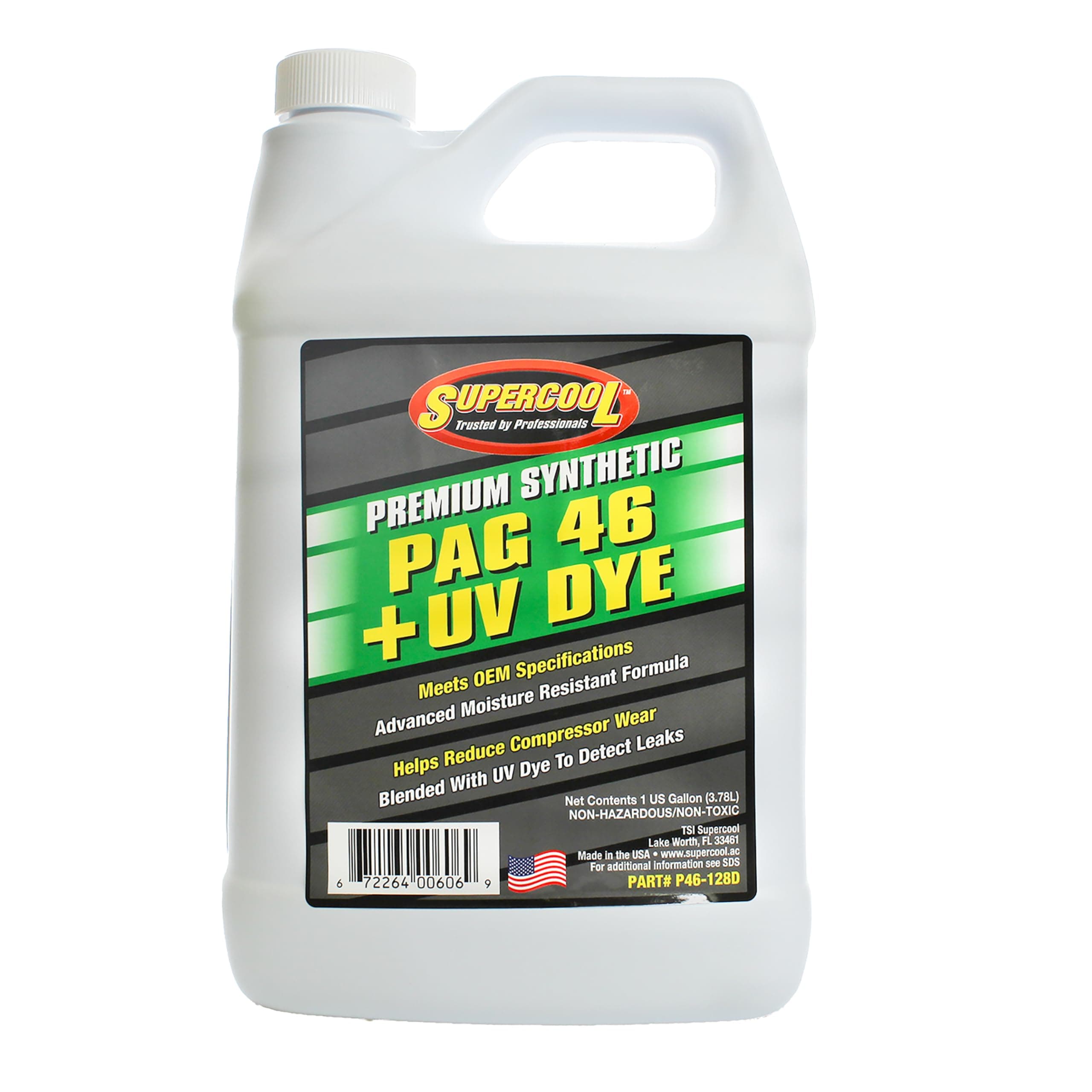 TSI Supercool P46-128D PAG Oil 46 Viscosity with UV Dye Gallon 1-Pack
