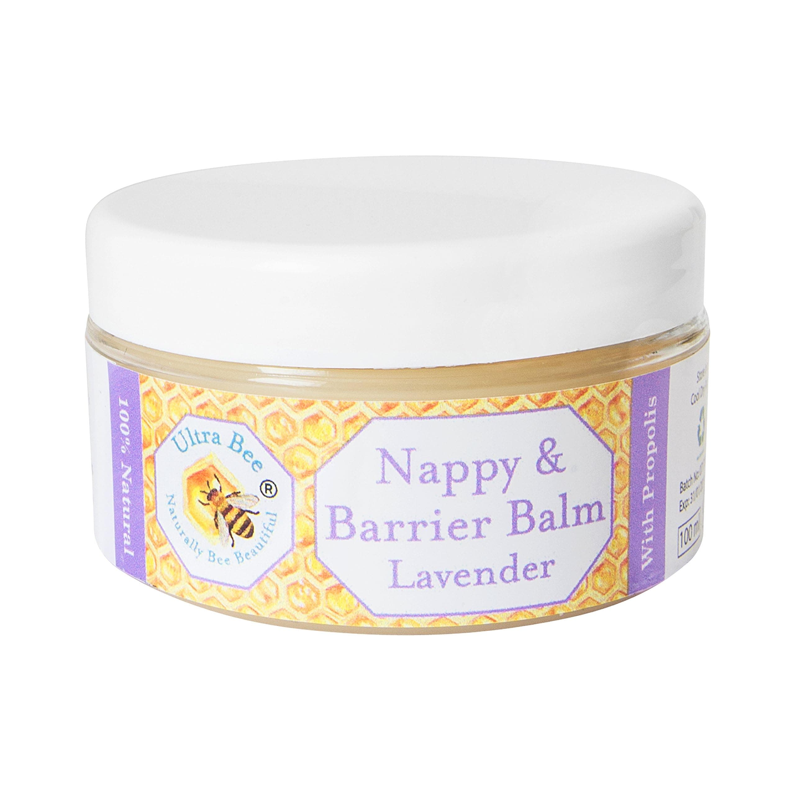 100% Natural Baby Nappy & Barrier Balm - Honey & Lavender 100ml