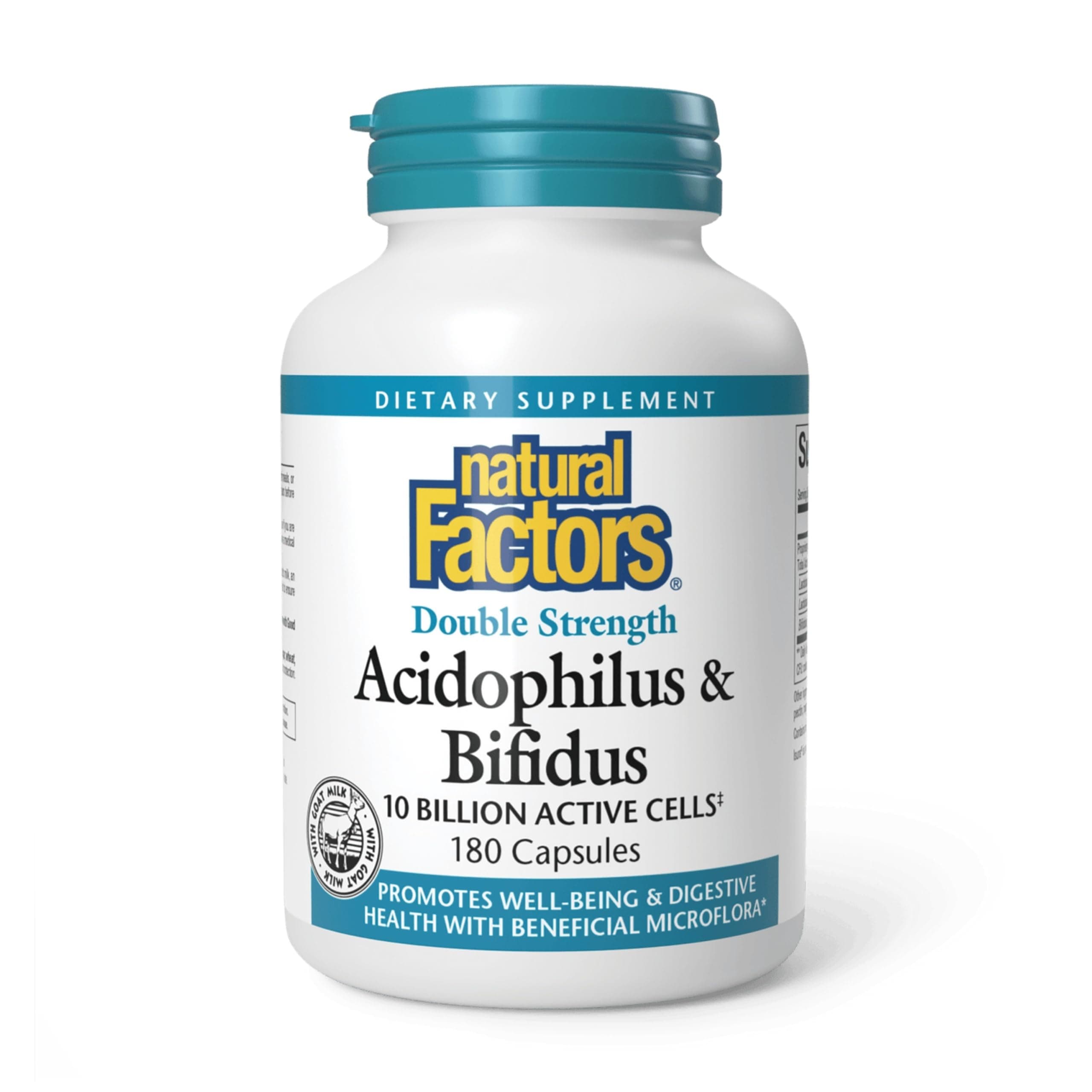 NATURAL FACTORS Acidophilus Bifidus Double Strength, 180 CT