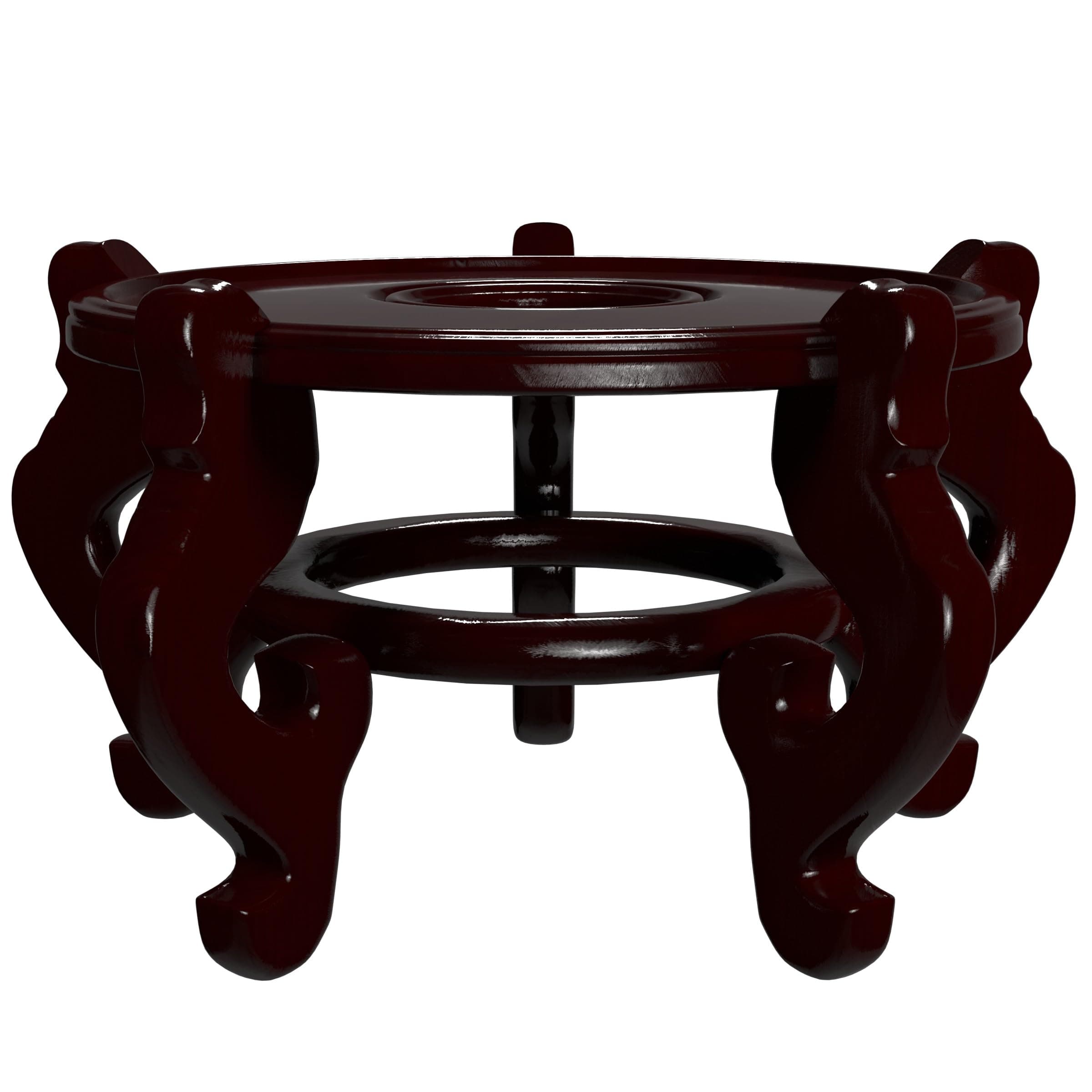 Red Lantern Rosewood Fishbowl Stand - Size 8.5 in. Base Diameter