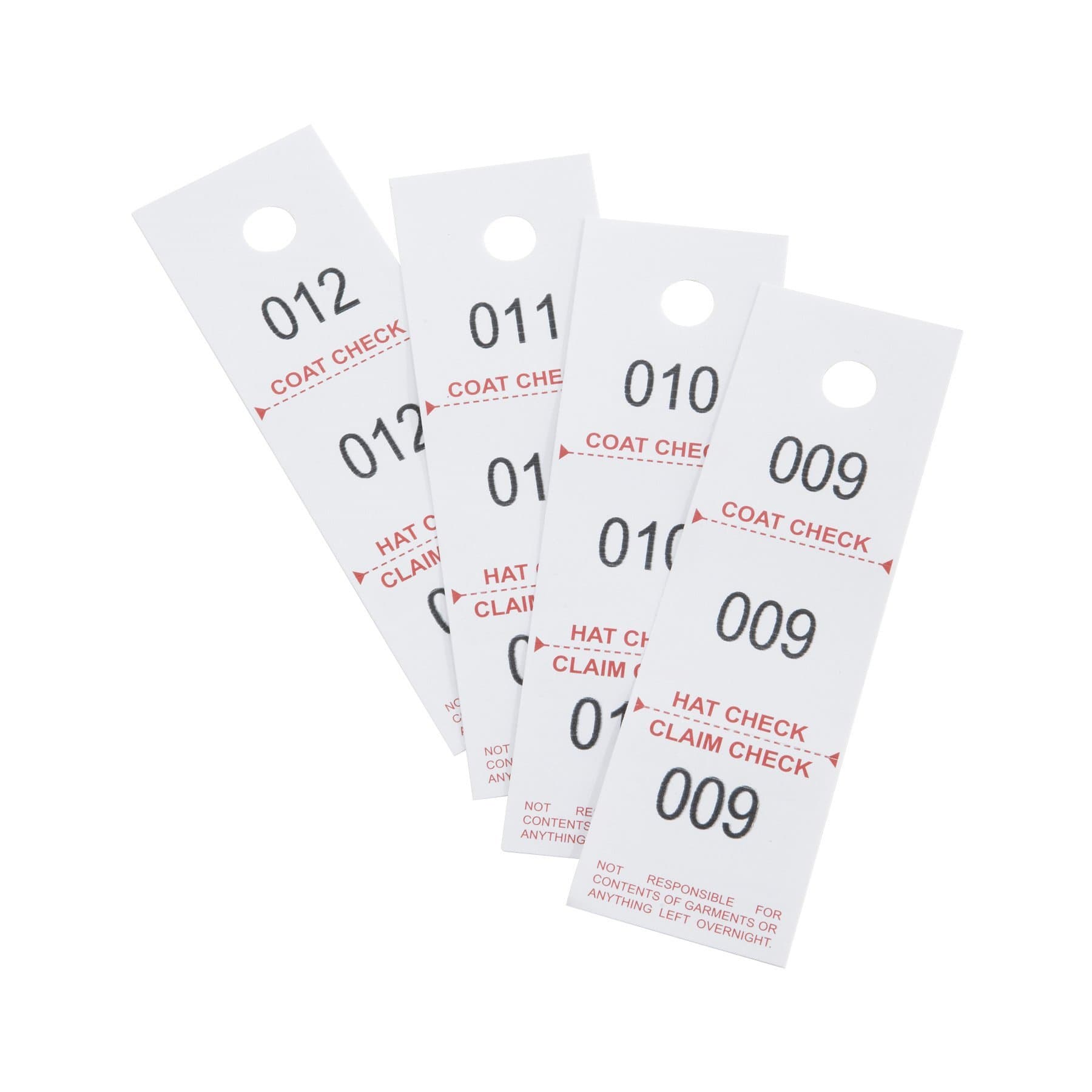 Three-Part Coat Room Checks (Set of 24) [Set of 24]