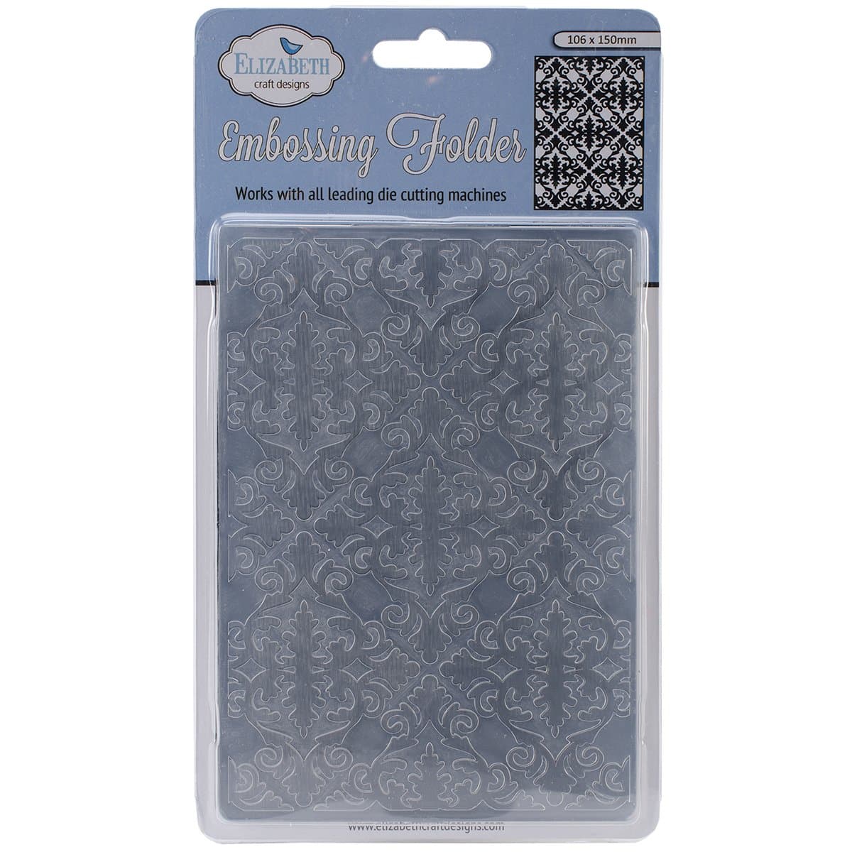 Elizabeth Craft Designs Embossing Folder, 4 by 6-Inch, Damask