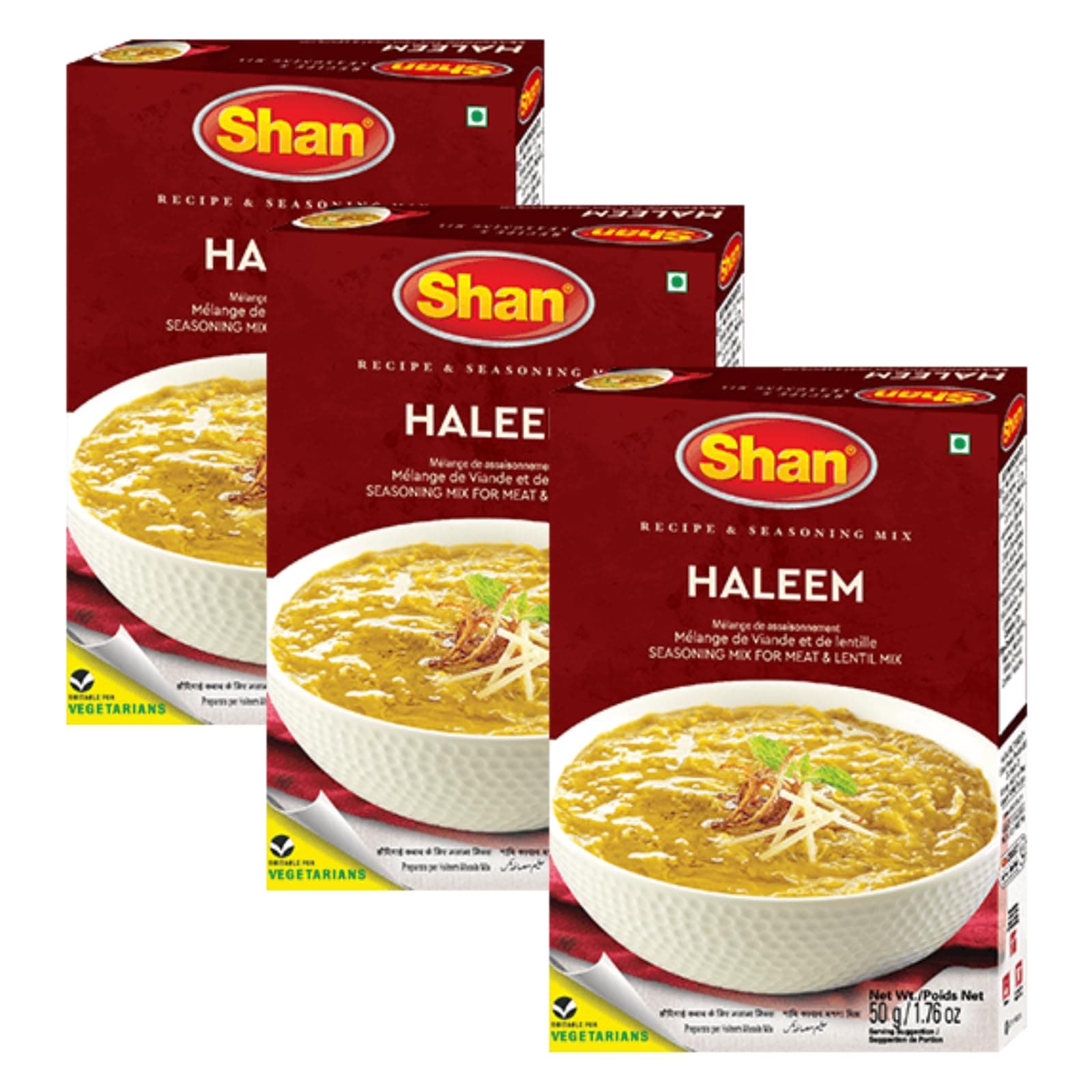 Shan Spice Mix for Haleem Masala, 1.76 oz / 50 g, 3 Pack