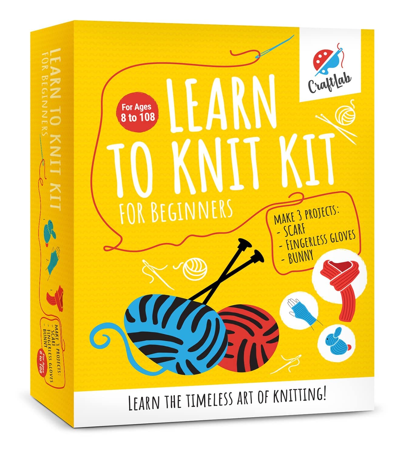 CraftLab Knitting Kit for Beginners
