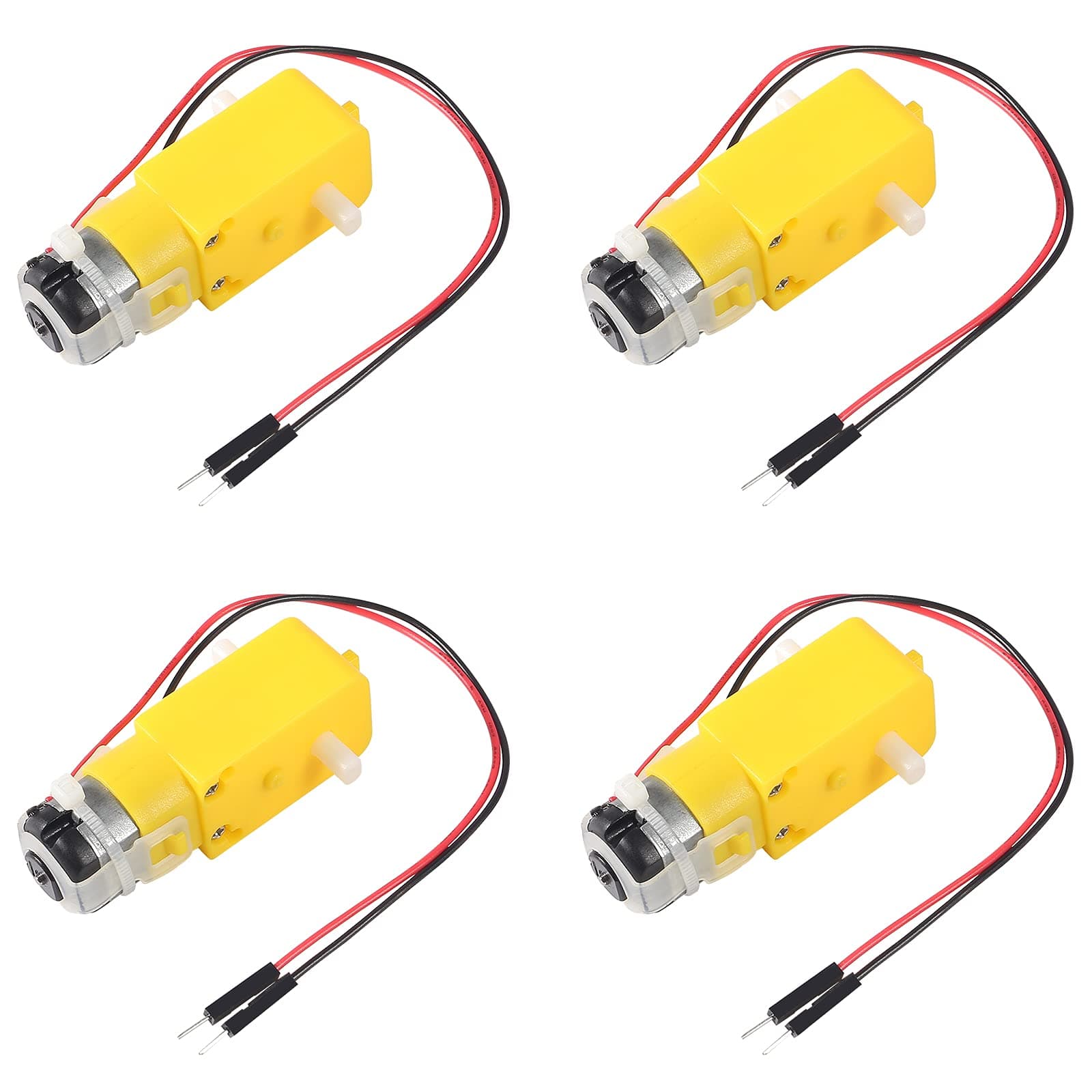 4 pcs TT Motor DC Gearbox Motor Dual Shaft 200RPM DC 3-6V Gear Motor for Arduino DIY Smart Car Robot