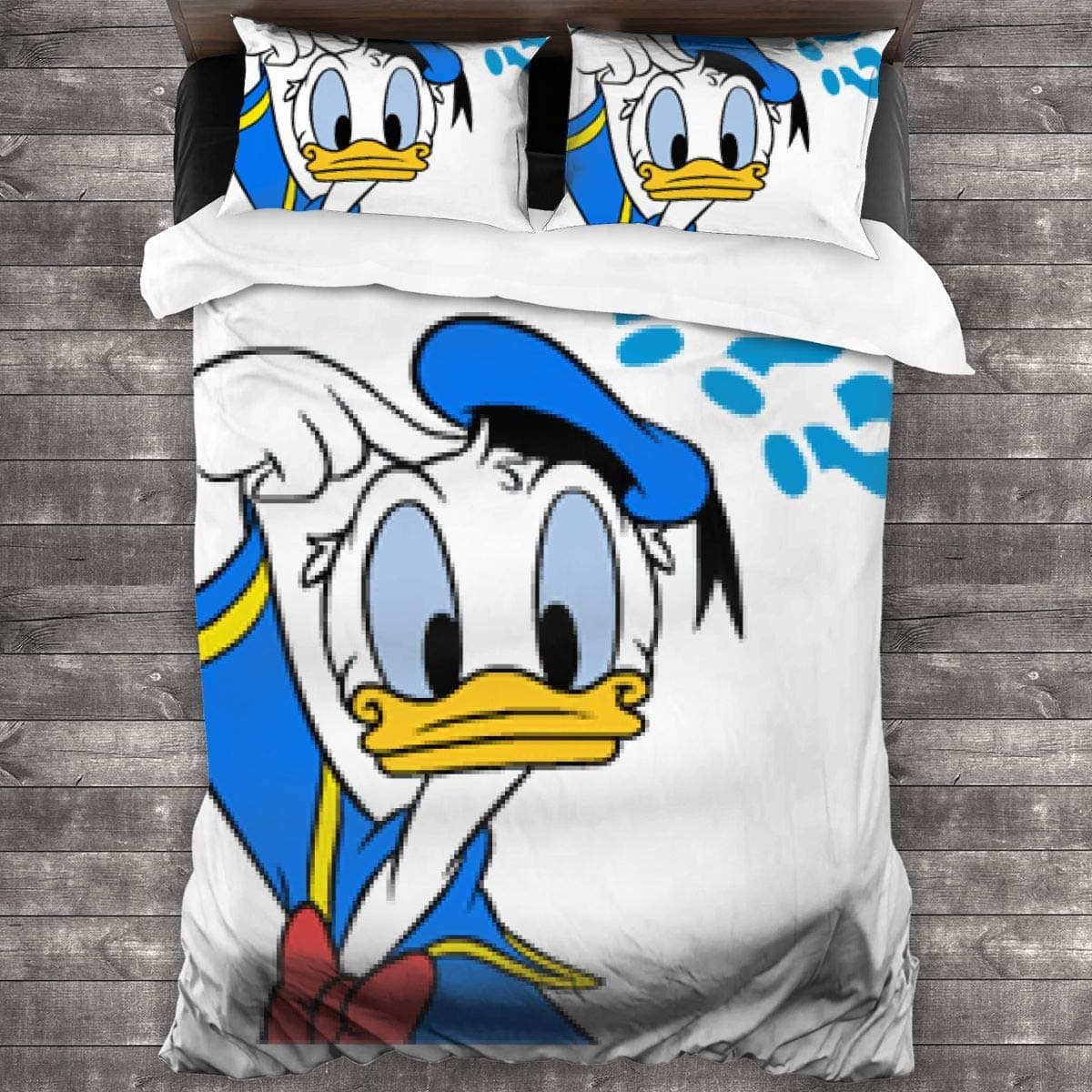 Don Donald Fauntleroy Duck 3-Piece Bedding Set 86 X 70 In Two Pillowcases And One Quilt Cover