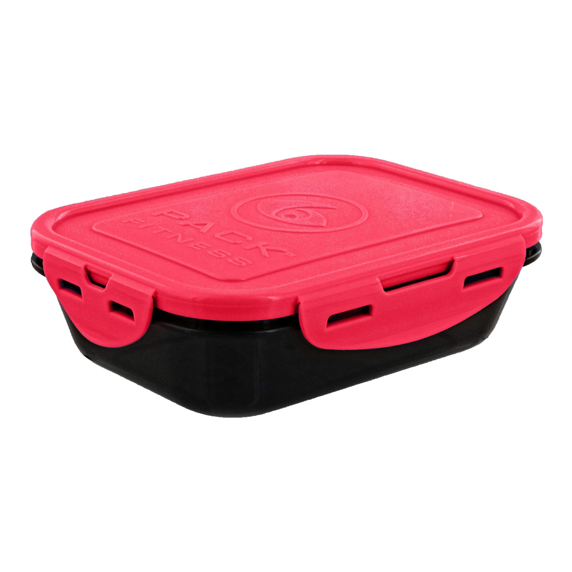 6 Pack Fitness Sure Seal Meal Prep Containers Set of 5 20oz (Black/Neon Pink)