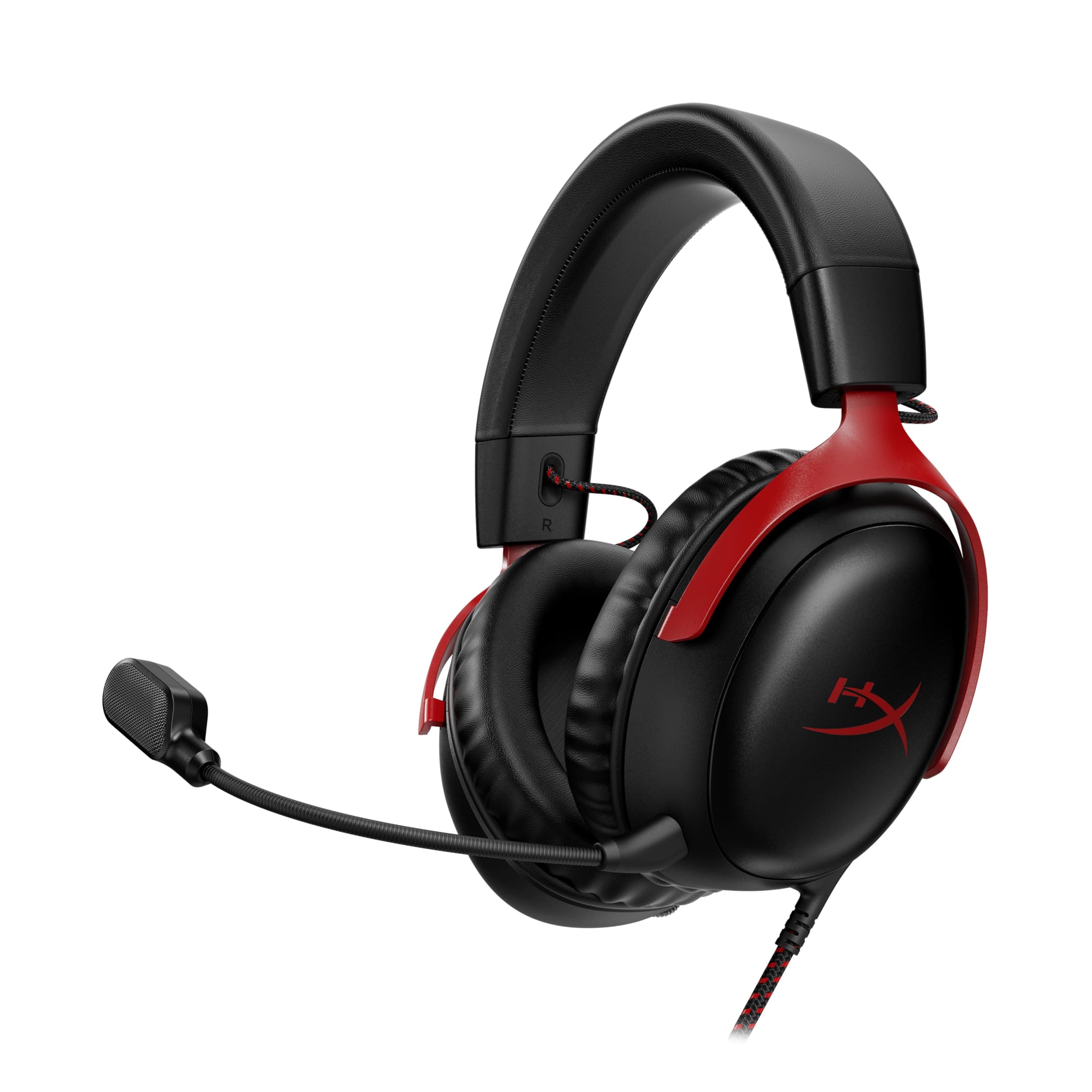 - HyperX 727A9AA Cloud III Gaming Headset, DTS Headphone with X Space Audio, 53 mm Drivers, Cloud II Comfort, Black/Red, PC, PS5, PS4, Xbox Series, Nintendo Switch, Mobile
