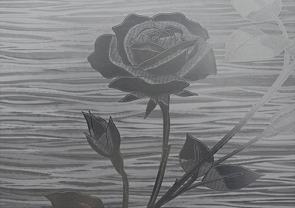 Hosho Roses Glass Decorative Frosted Privacy Window Film 3 FT x 2 FT