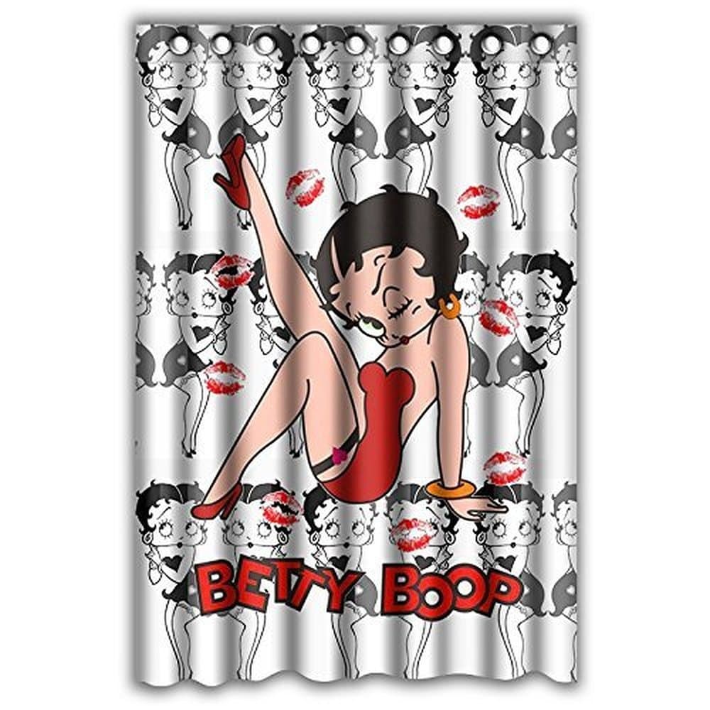 Anne Home Custom Betty Boop Pattern Blackout Panel Curtain 52"x63" (One Piece) Fabric for Bedroom