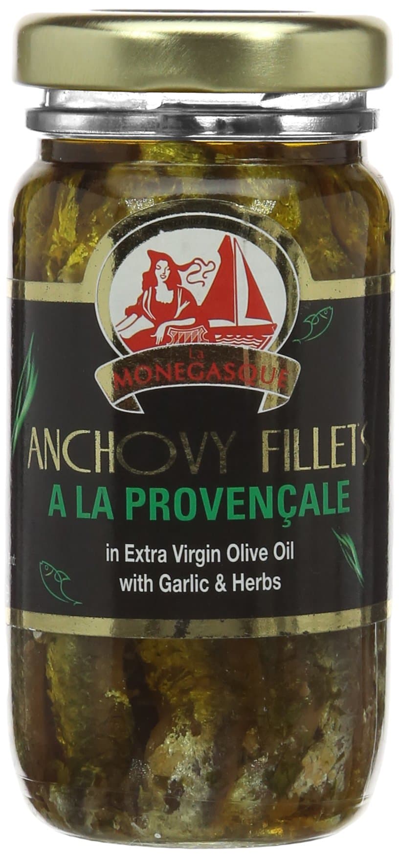 La Monegasque Anchovy Fillets A La Provencale Jar 100 g (Pack of 6)
