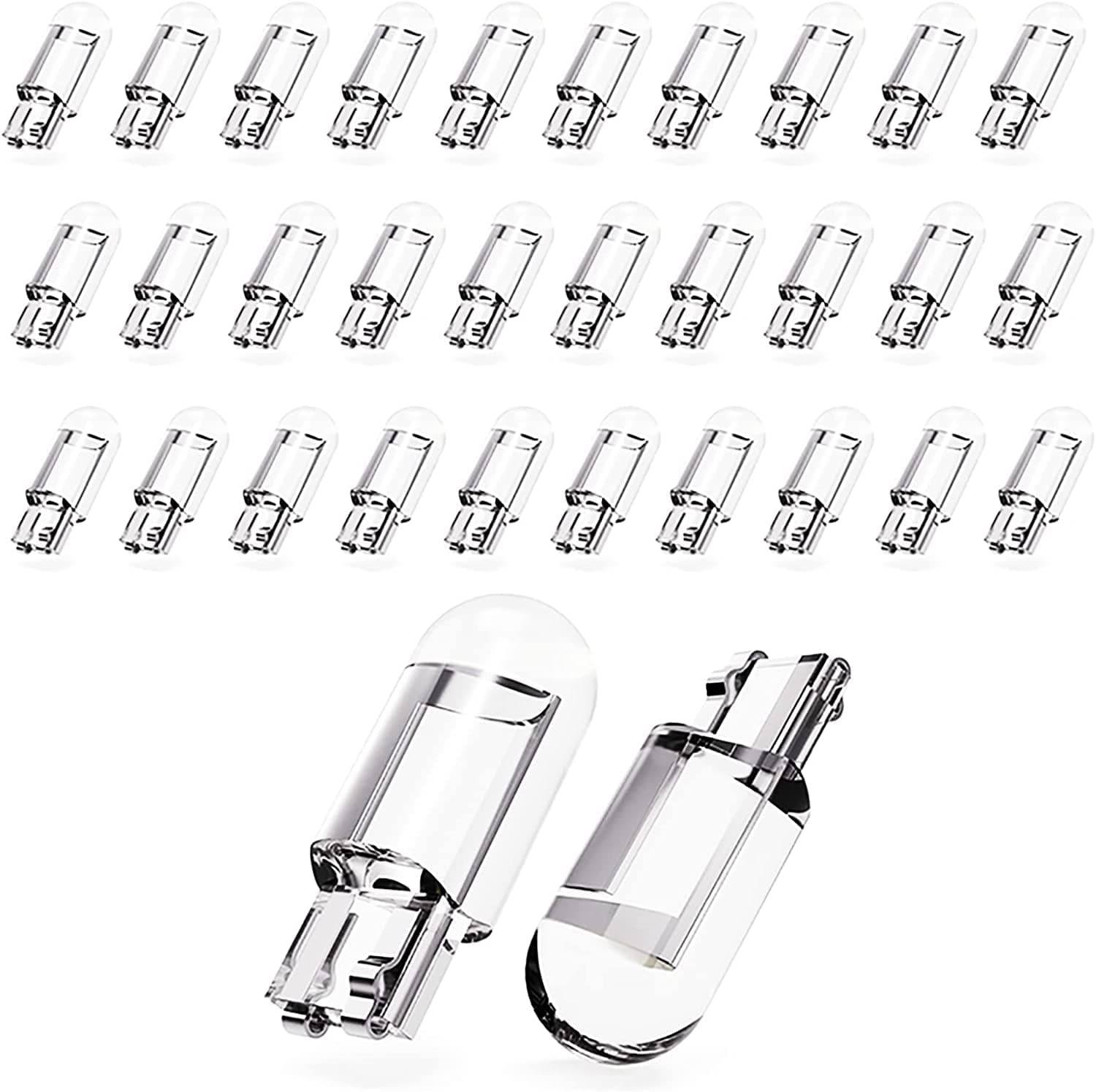 HUINENGYUAN T10 led bulb, 168 2825 W5W T10 Wedge COB LED Replacement Bulbs Error Free for Car Dome Map Door Courtesy License Plate Lights (20PCS White)