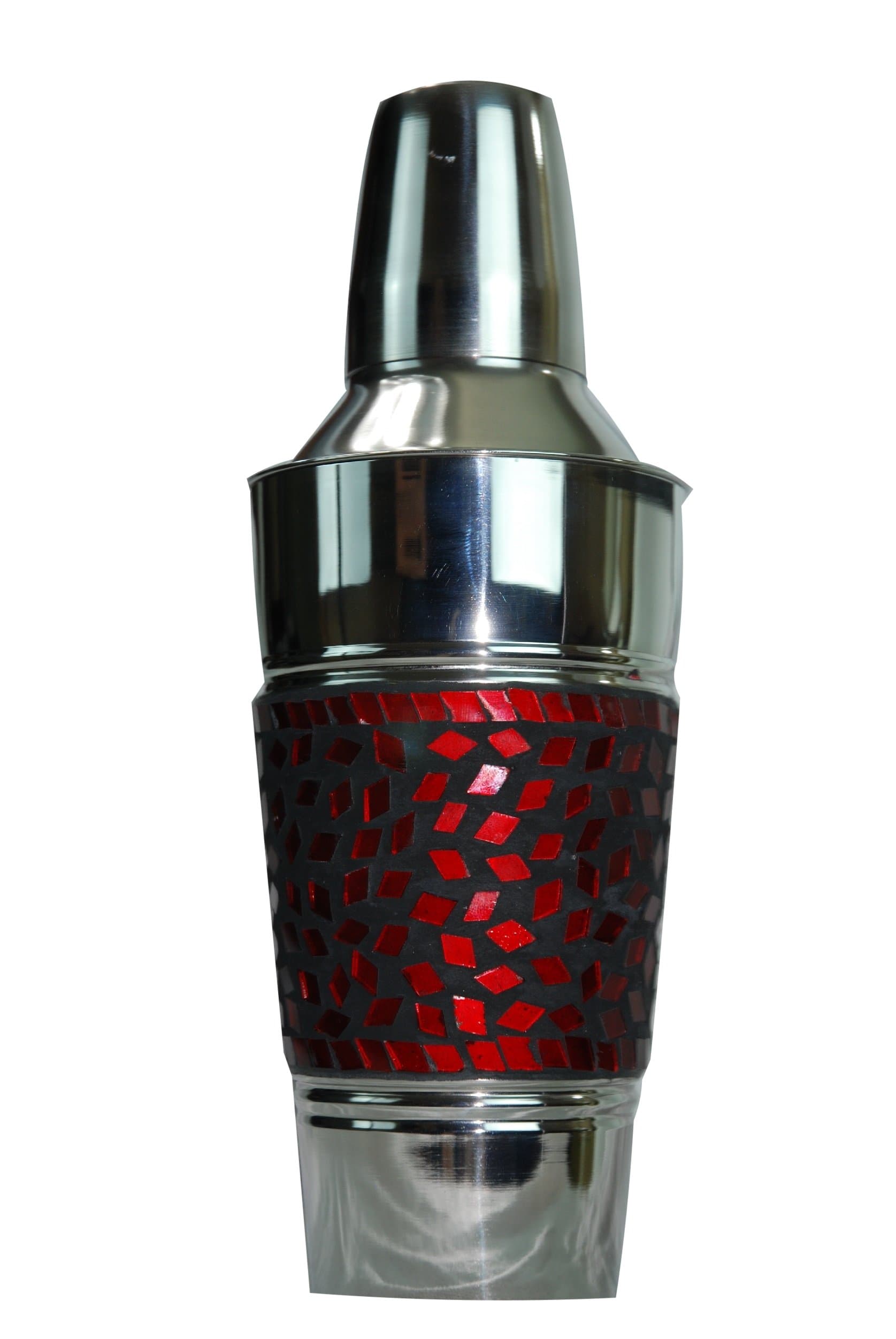 Red Mosaic Martini Shaker, Elegant Quality Barware Set Limited While Supplies Last
