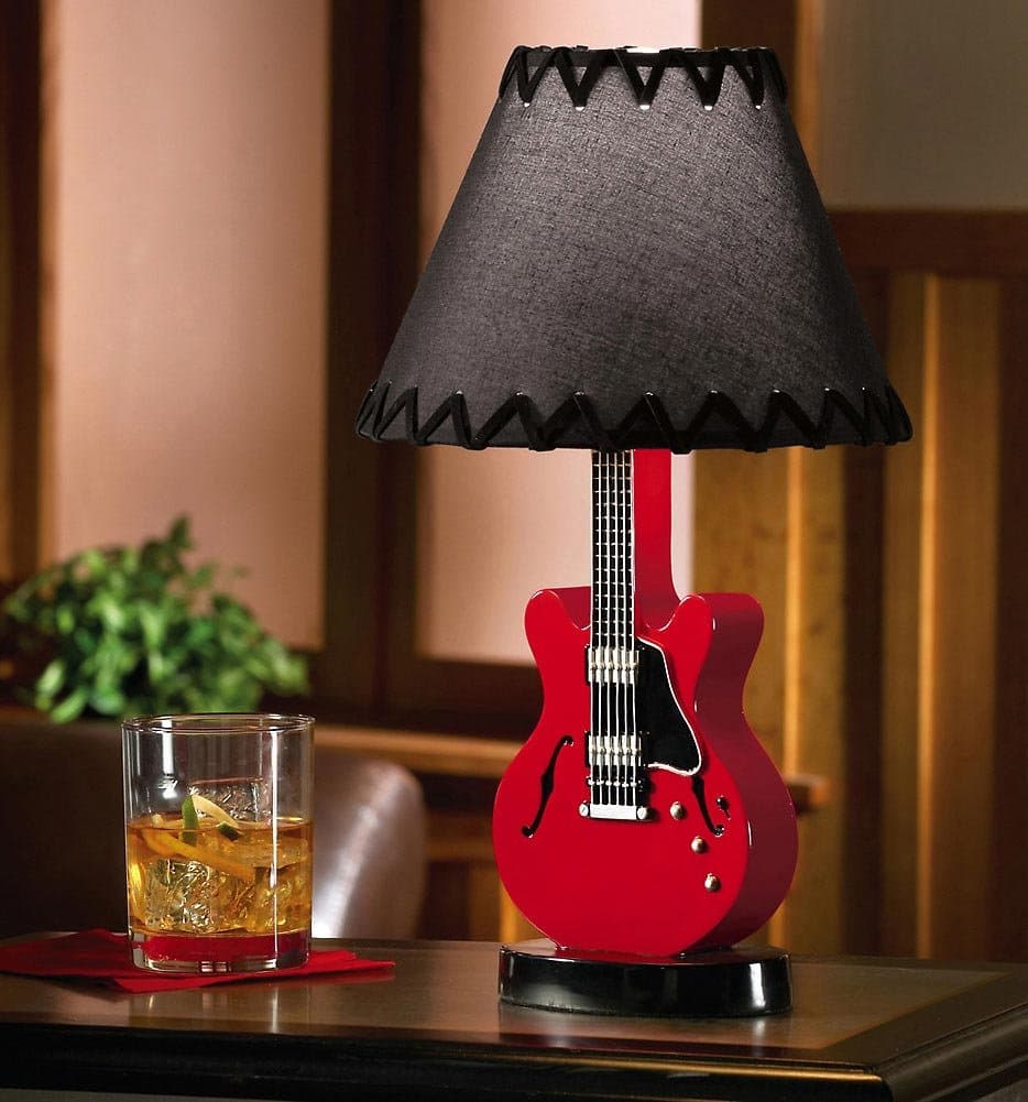 Red Hot Electric Guitar Lamp by Collections Etc