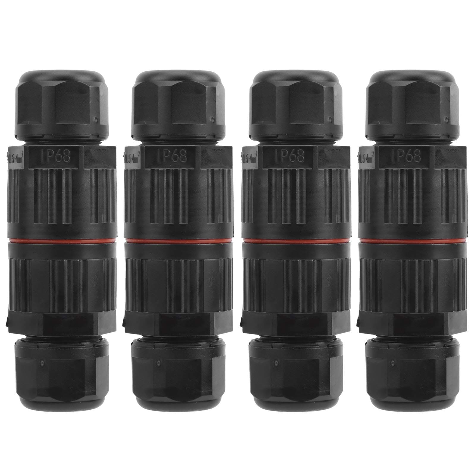 Eujgoov 4Pcs Waterproof Outdoor Electrical Connector 3Pin Wire Connector Junction Box for Street Lights and Garden Lights