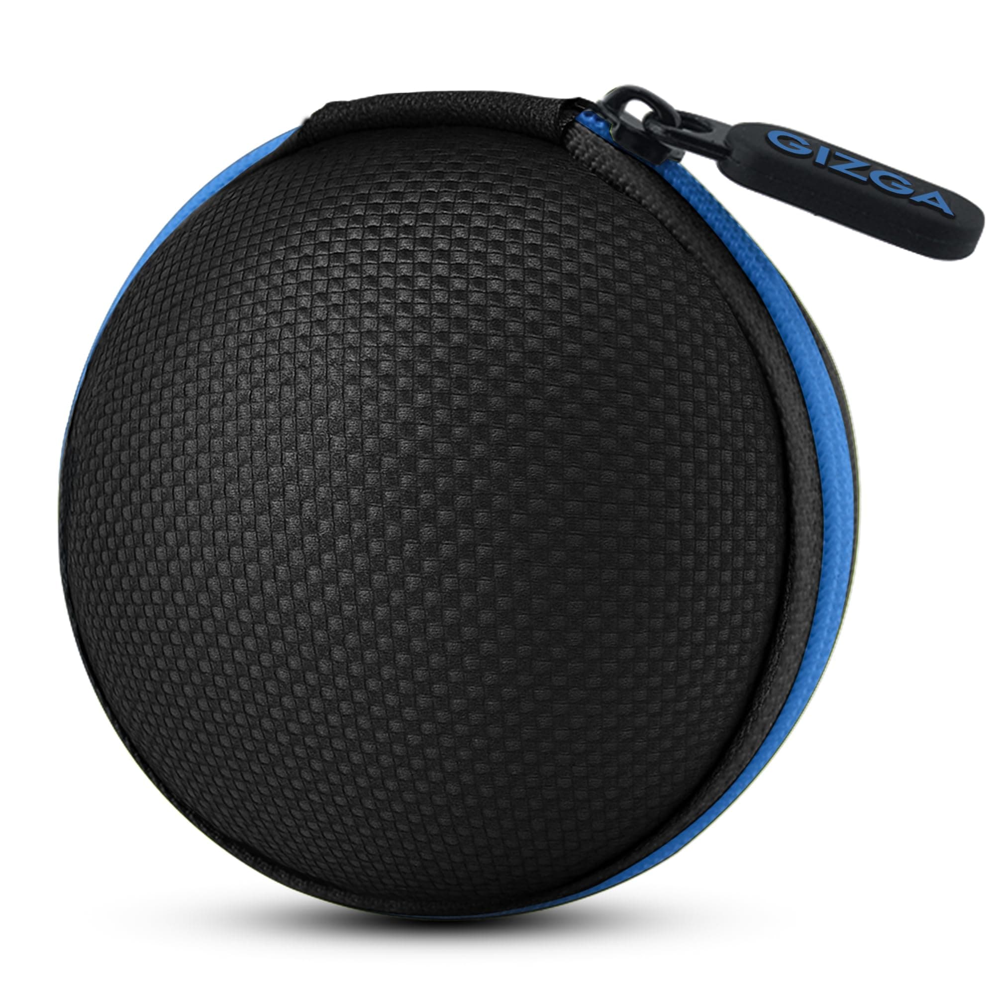 Earphone Carrying Case, Multi-Purpose Pocket Storage Travel Organizer for Earphones, Headset, Pen Drives, SD Cards, Shock-Proof Ballistic Nylon, Soft Fabric, Mesh Pocket, Blue