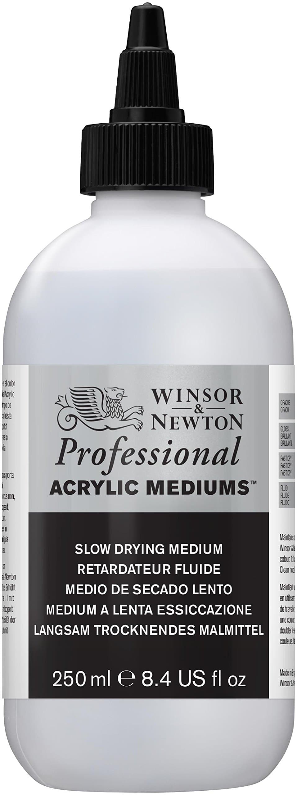Professional Acrylic Medium, Slow Drying, 250ml (8.5-oz)