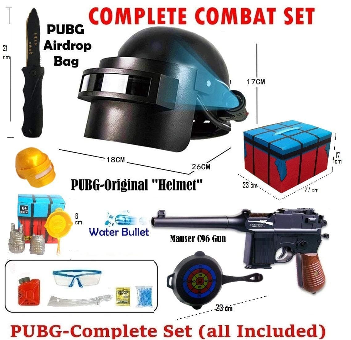 Munchkin Land PUBG Air Drops - PUBG Drop Box - 15 pcs PUBG Accessories Set for Kids Battleground Game Play