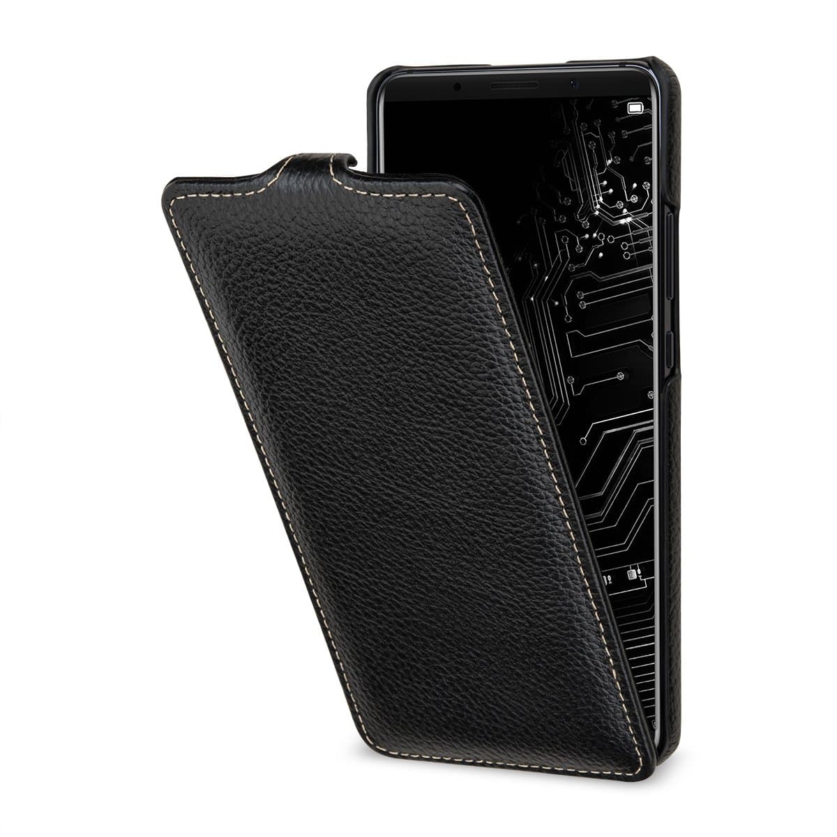 StilGut Huawei Mate 10 Pro Case, Leather Ultra Slim Case for Huawei Mate 10 Pro Black HWM10PSTTSBK